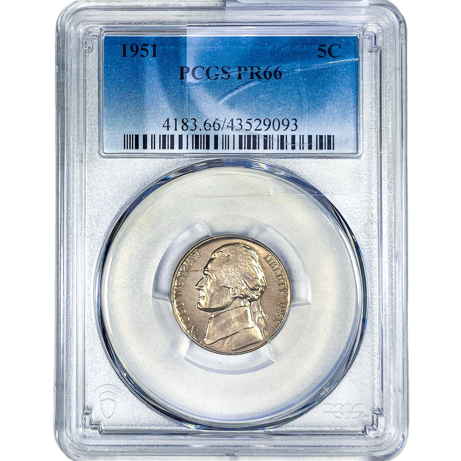 1951 Jefferson Nickel PCGS PR66: 1951 Jefferson Nickel PCGS PR66