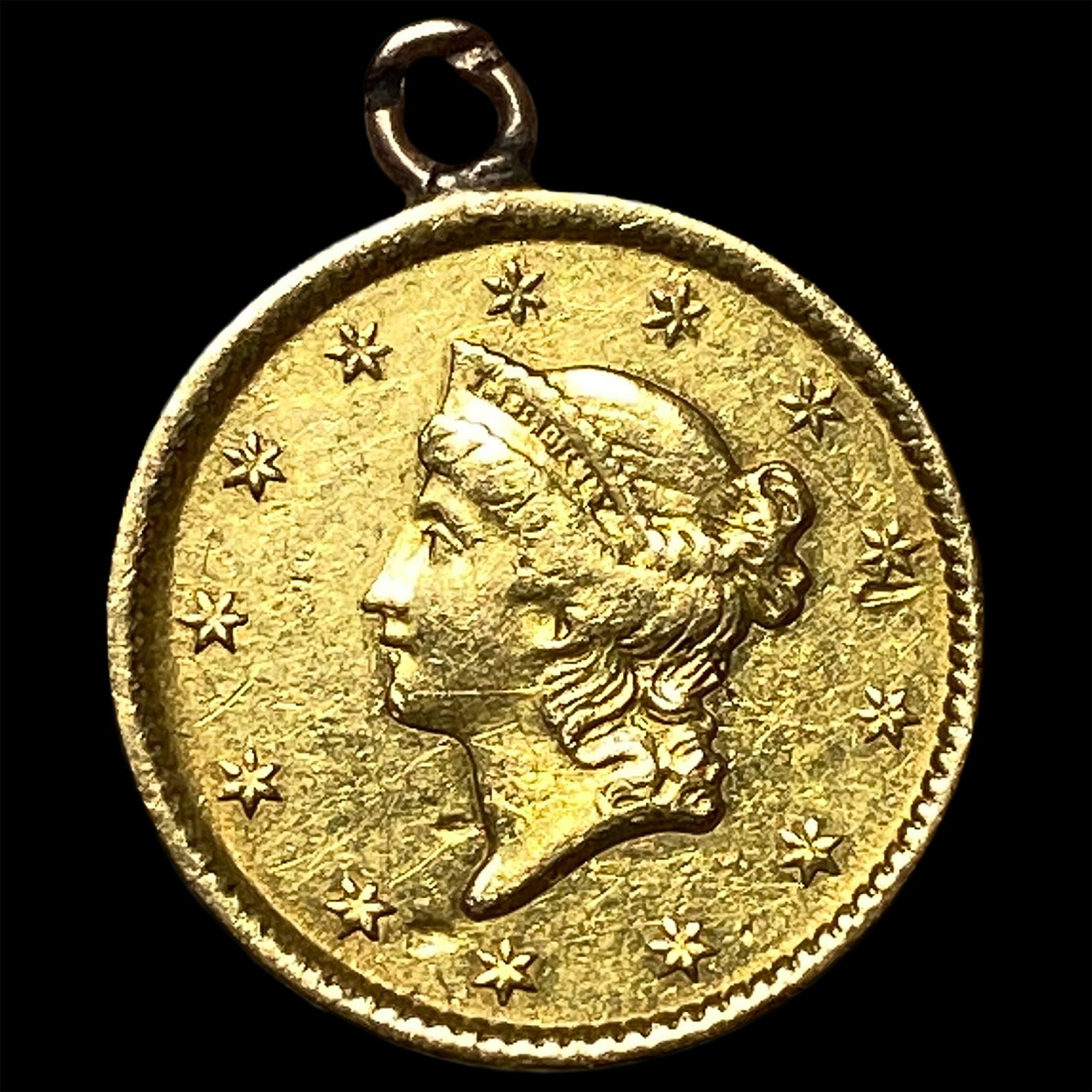 1851 Gold $1 Type 1 (Jewelry Mount) UNCIRCULATED: 1851 Gold $1 Type 1 (Jewelry Mount) UNCIRCULATED