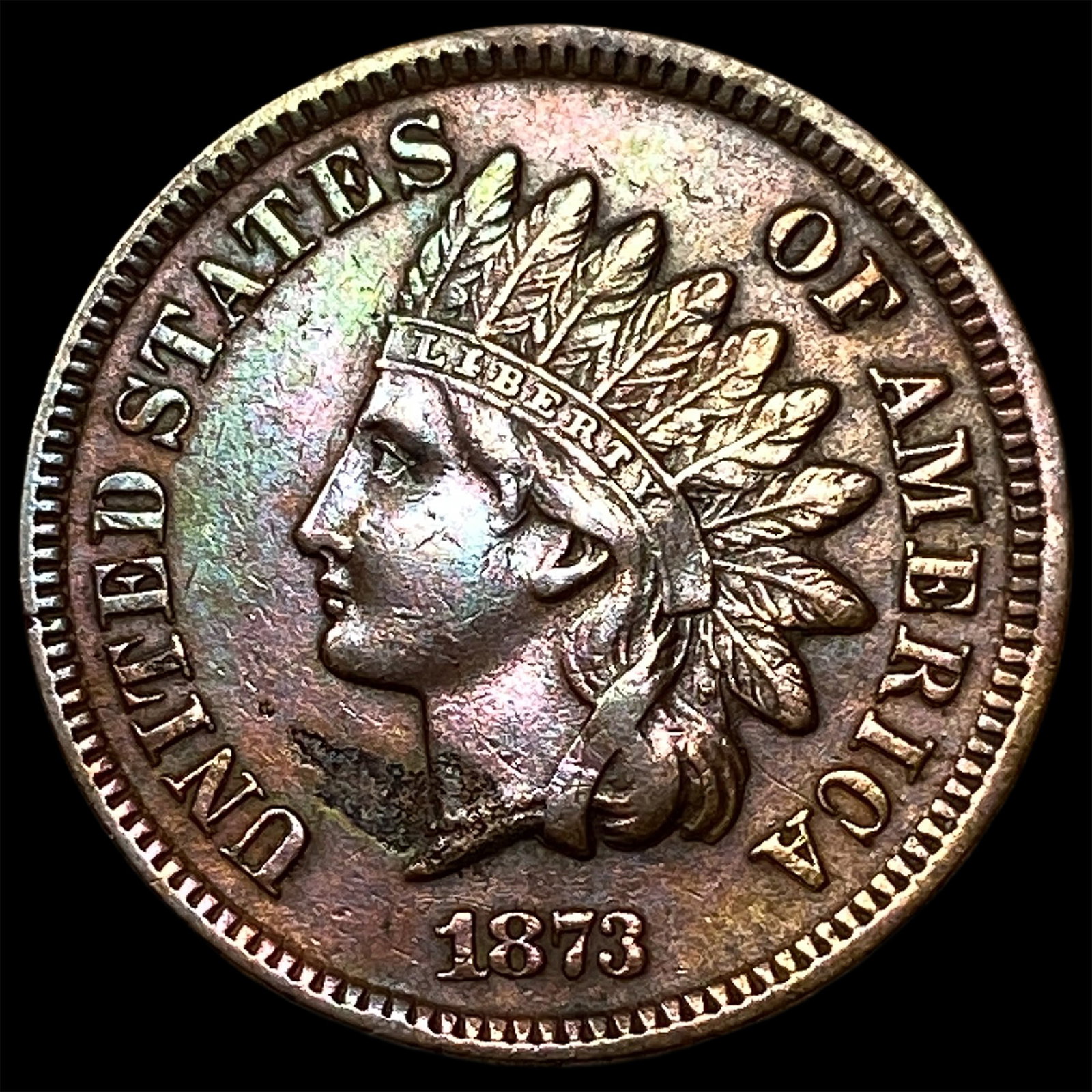 1873 Indian Head Cent CLOSELY UNCIRCULATED: 1873 Indian Head Cent CLOSELY UNCIRCULATED