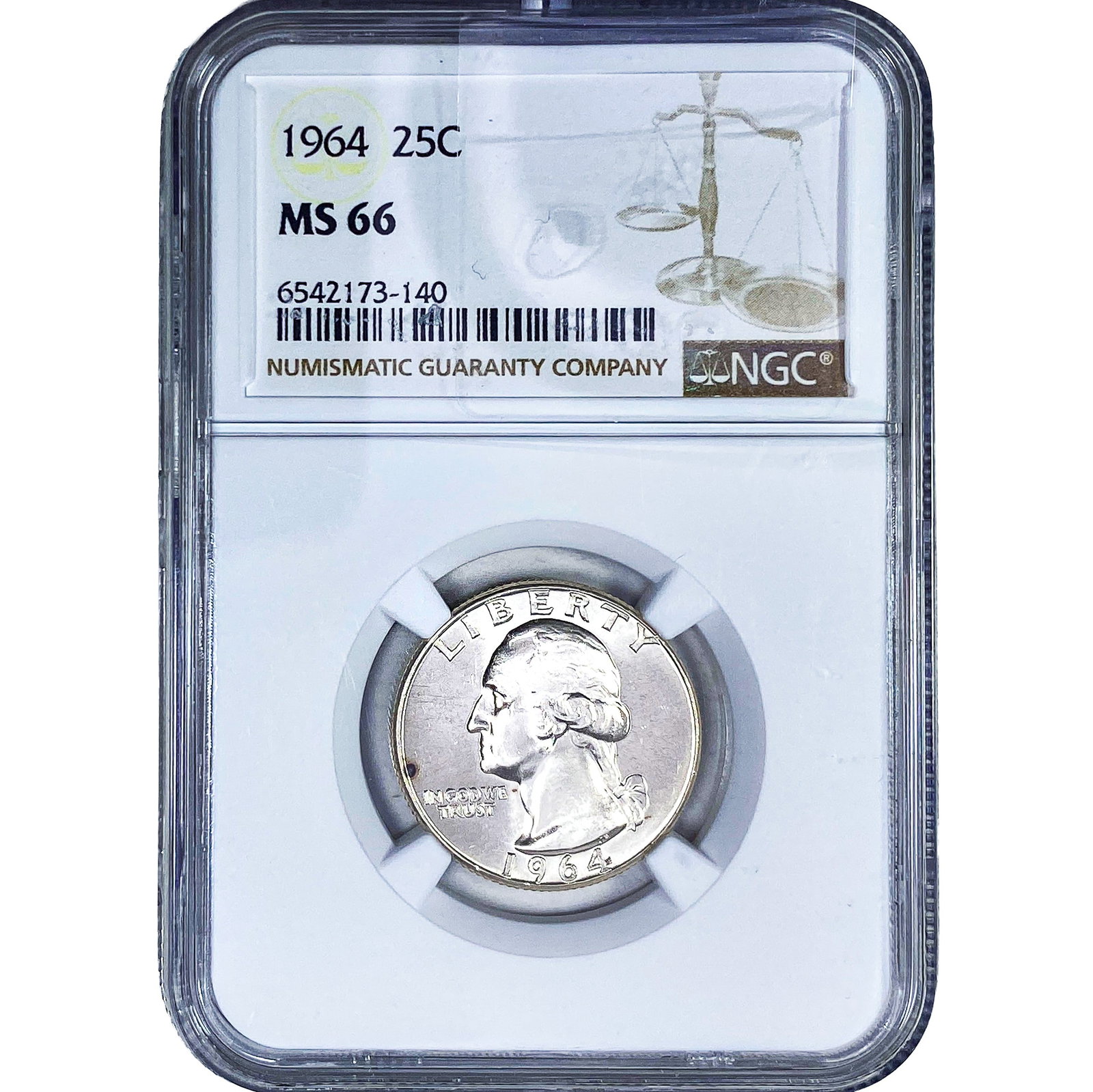 1964 Washington Silver Quarter NGC MS66 (1 of 2)