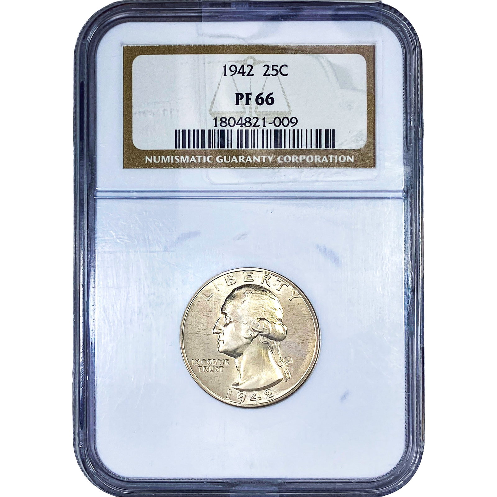1942 Washington Silver Quarter NGC PF66: 1942 Washington Silver Quarter NGC PF66