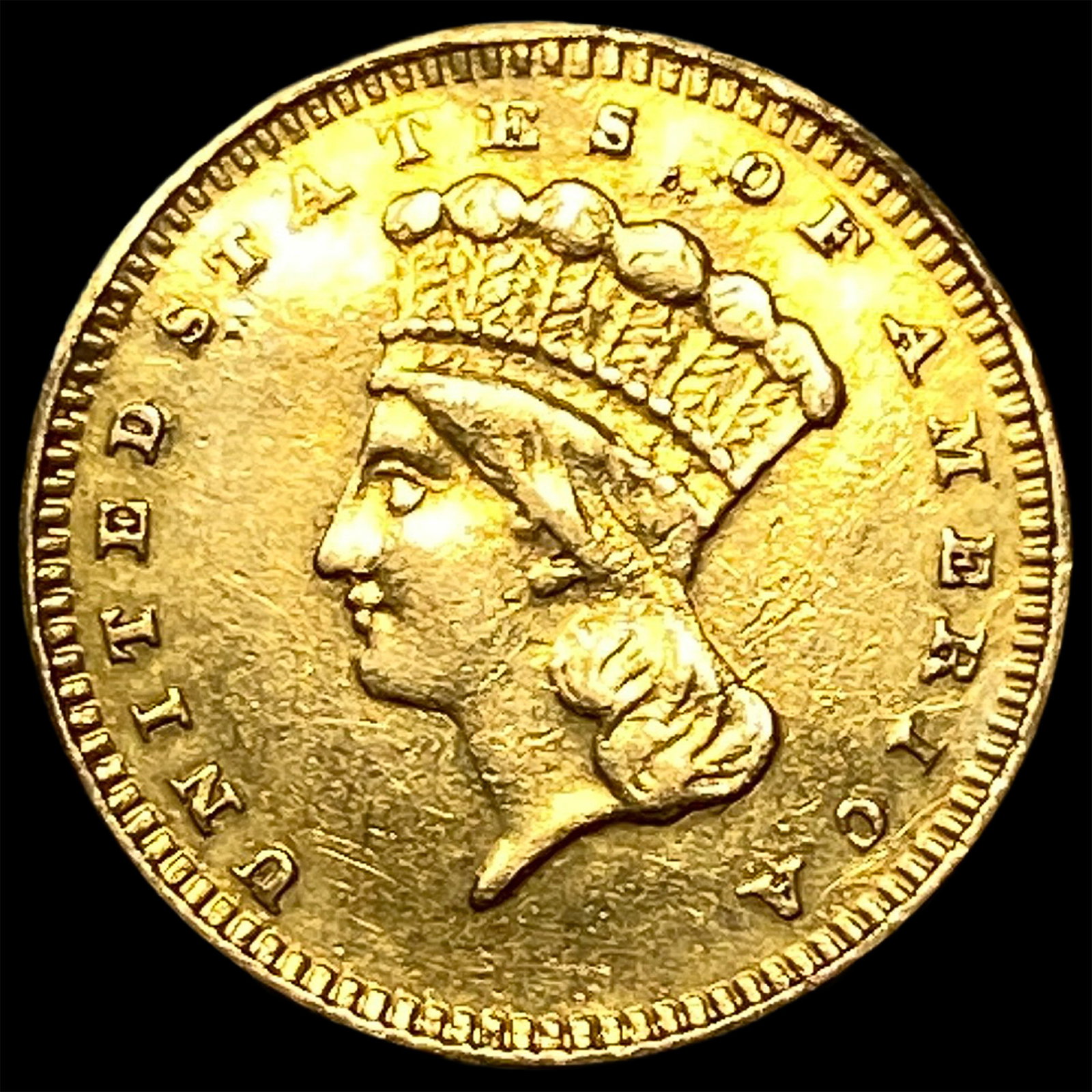 1886 Gold $1 Indian Head Type 3 UNCIRCULATED: 1886 Gold $1 Indian Head Type 3 UNCIRCULATED