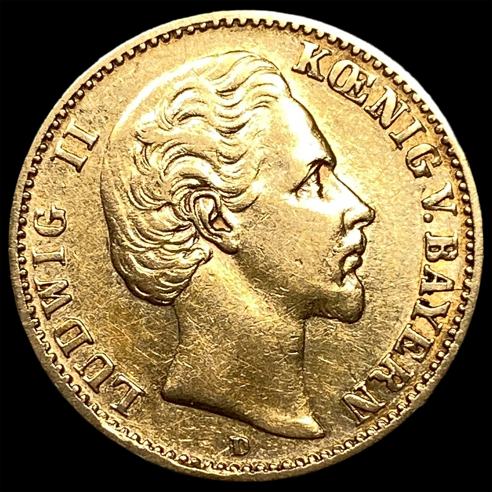 1879-D Gold 10 Mark Germany (Bavaria) UNCIRCULATED: 1879-D Gold 10 Mark Germany (Bavaria) UNCIRCULATED