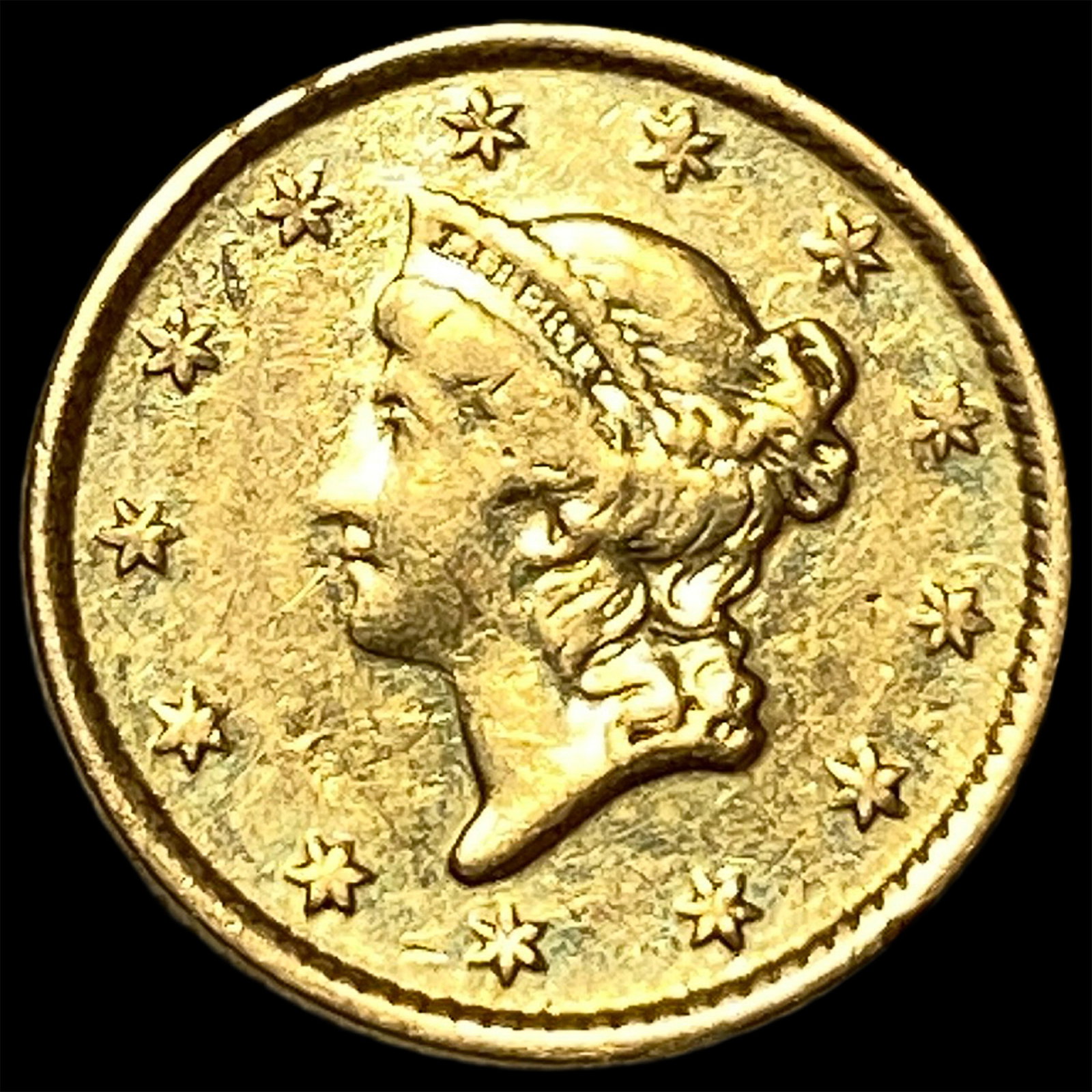 1853 Gold $1 Type 1 CLOSELY UNCIRCULATED: 1853 Gold $1 Type 1 CLOSELY UNCIRCULATED