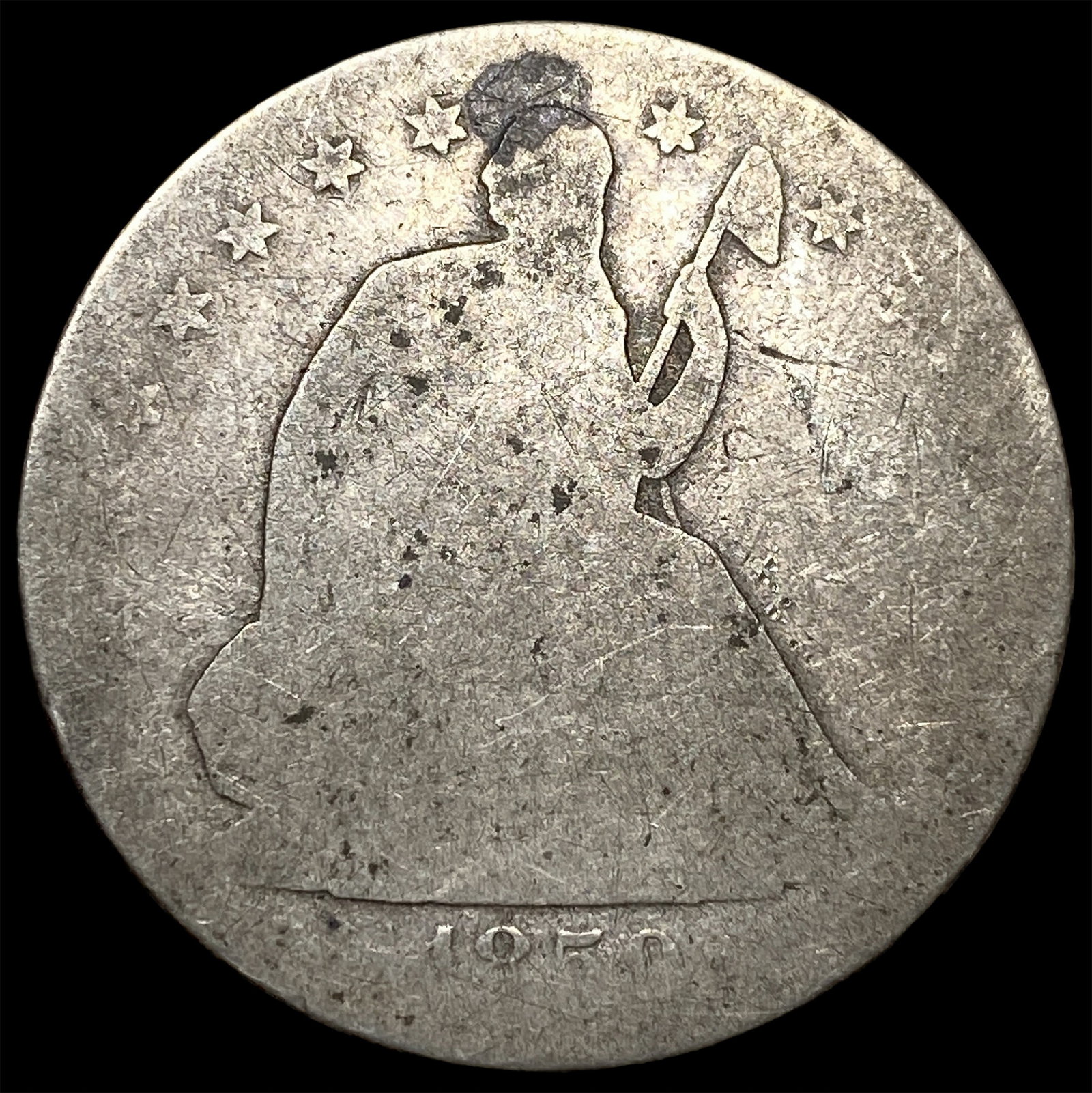 1850-O Silver Half Dollar NICELY CIRCULATED: 1850-O Silver Half Dollar NICELY CIRCULATED