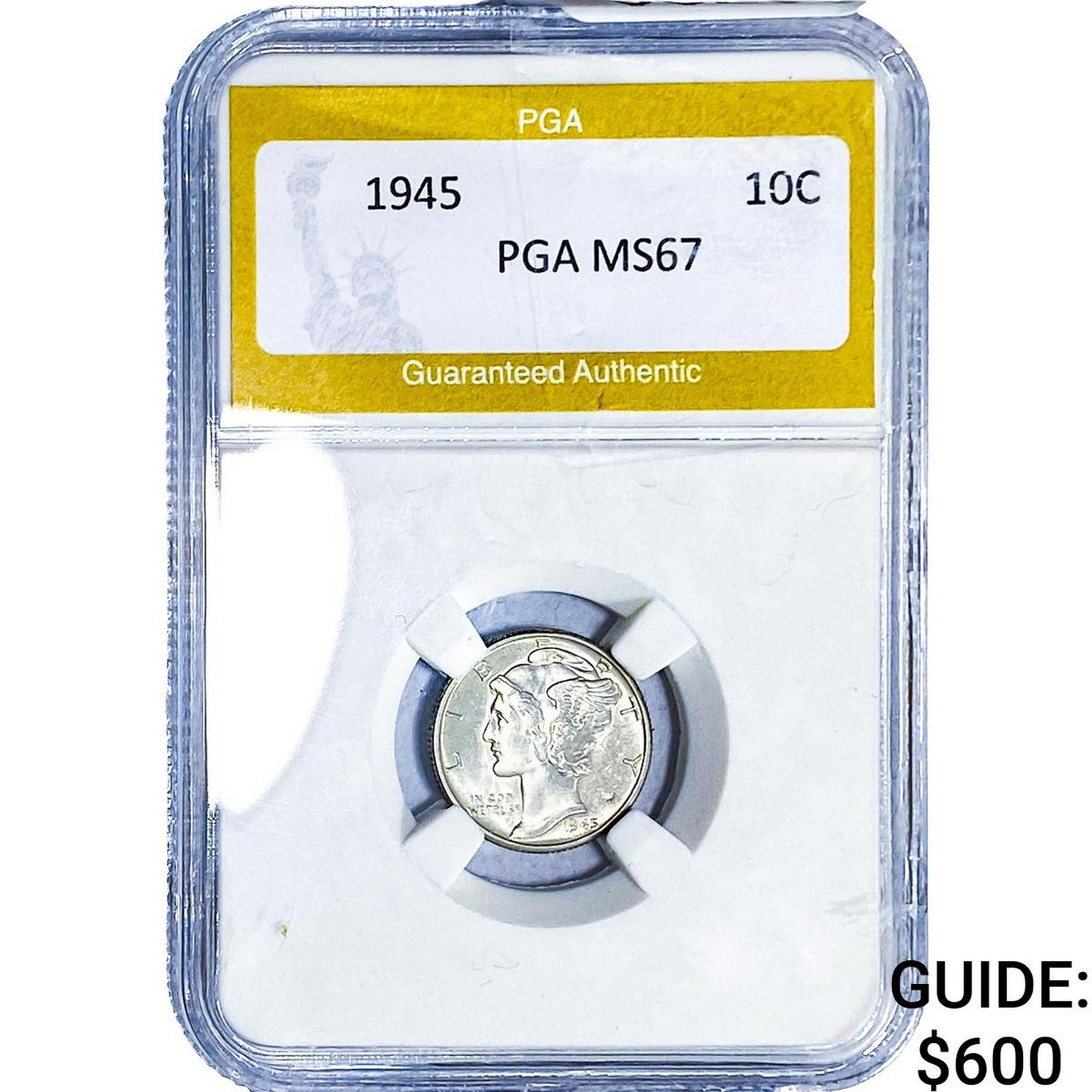 1945 Mercury Silver Dime PGA MS67: 1945 Mercury Silver Dime PGA MS67