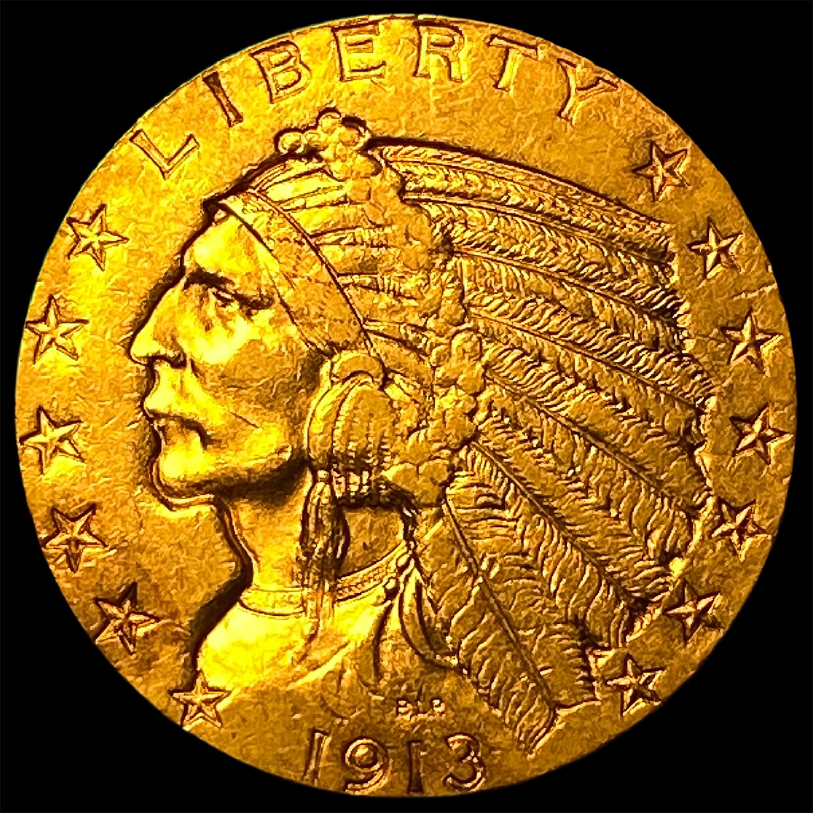 1913 Indian Head Half Eagle $5 Gold UNCIRCULATED: 1913 Indian Head Half Eagle $5 Gold UNCIRCULATED