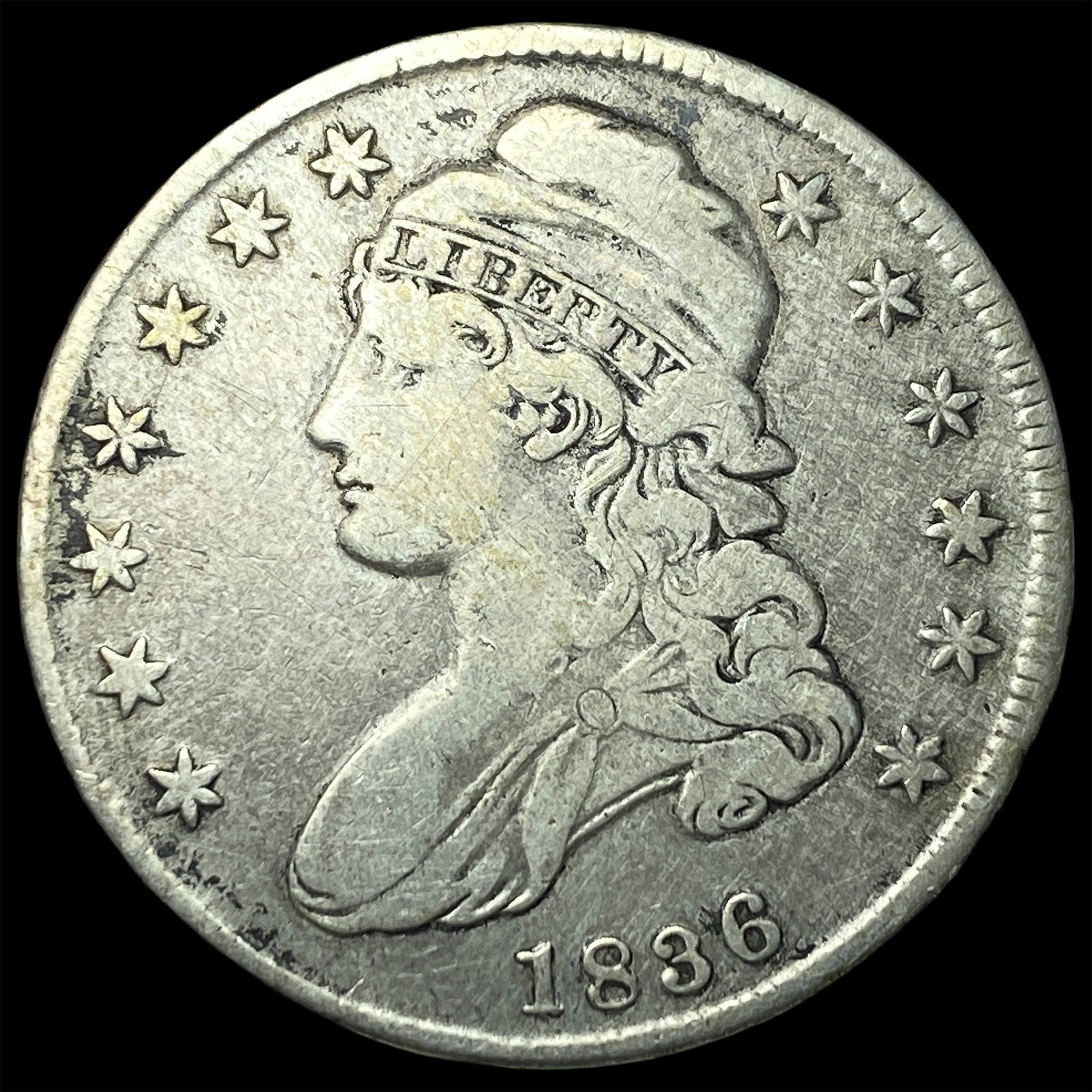 1836 Capped Bust Half Dollar LIGHTLY CIRCULATED: 1836 Capped Bust Half Dollar LIGHTLY CIRCULATED