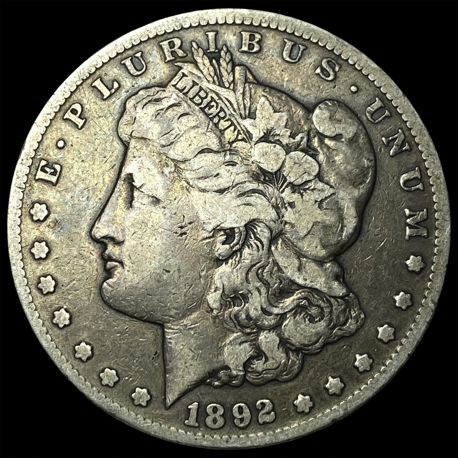 1892-CC Silver Morgan Dollar LIGHTLY CIRCULATED: 1892-CC Silver Morgan Dollar LIGHTLY CIRCULATED