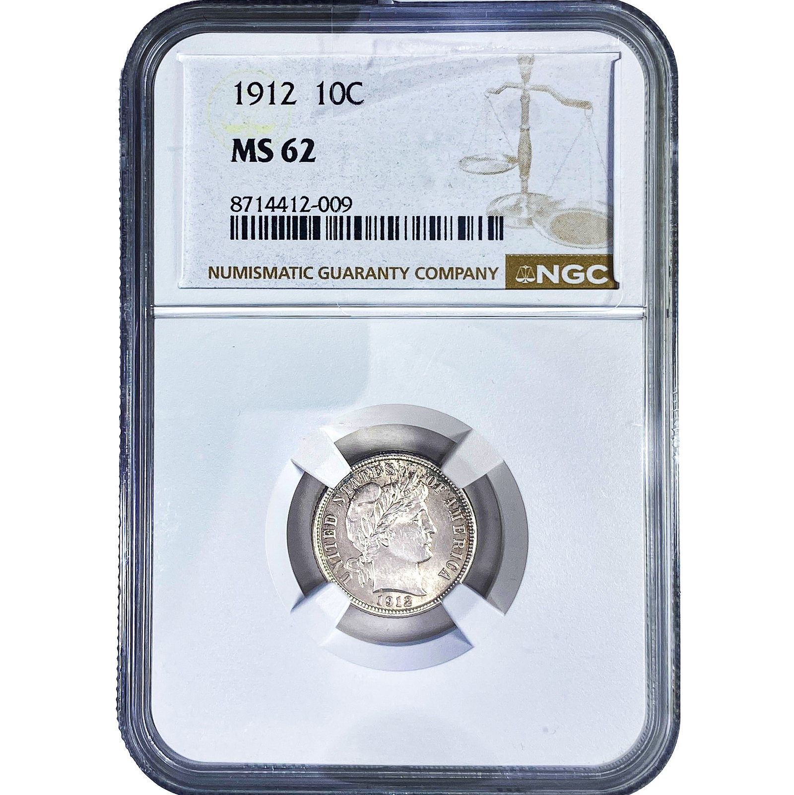 1912 Barber Dime NGC MS62 (1 of 2)