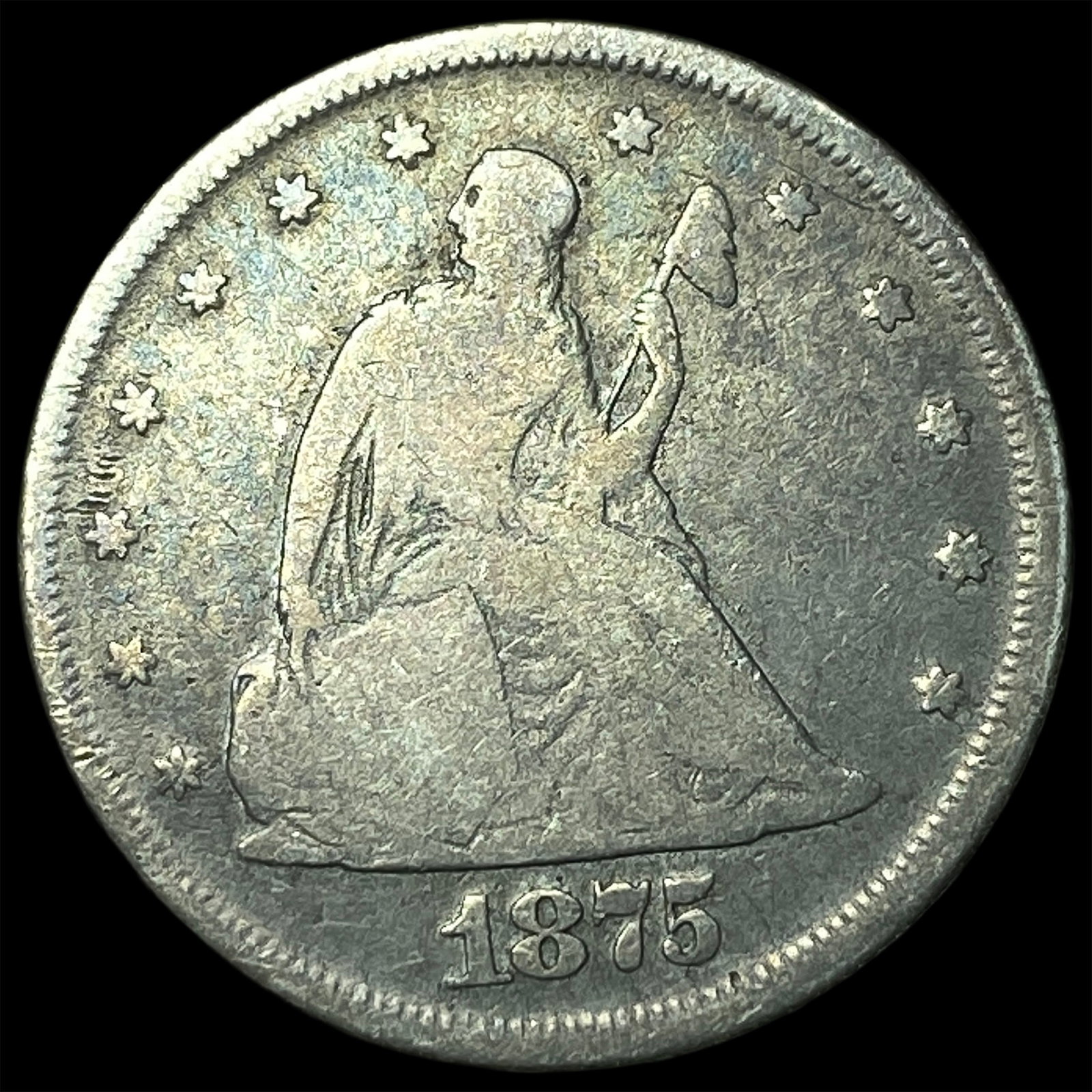1875 Seated Liberty Twenty Cents LIGHTLY CIRCULATED: 1875 Seated Liberty Twenty Cents LIGHTLY CIRCULATED