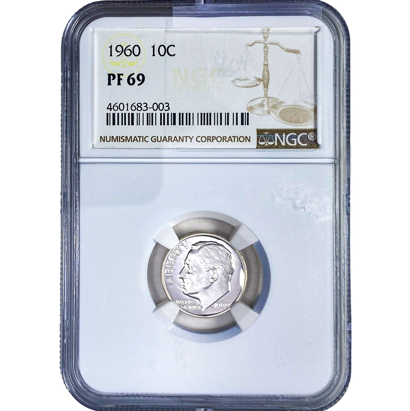 1960 Roosevelt Dime NGC PF69: 1960 Roosevelt Dime NGC PF69