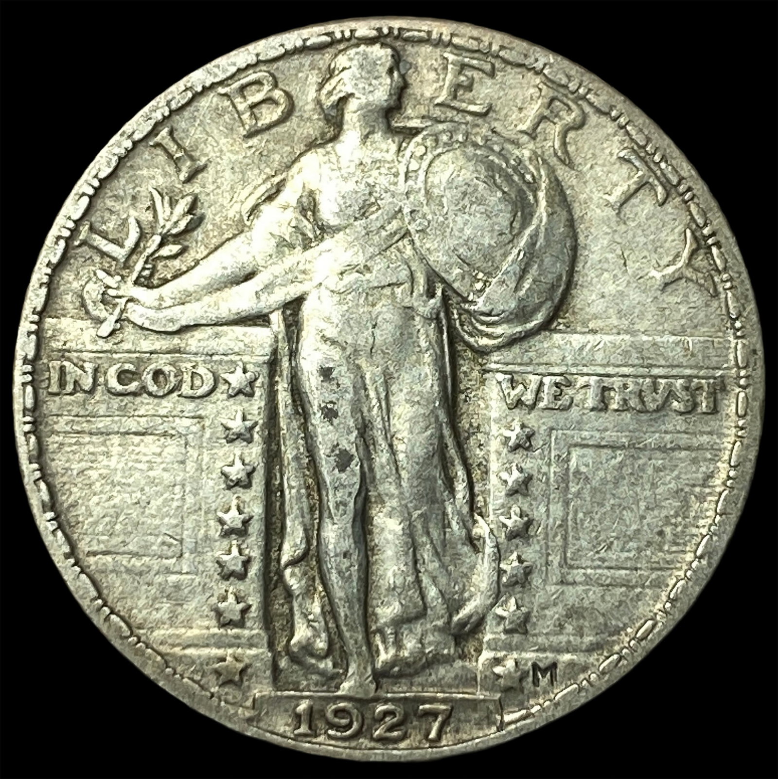 1927 Standing Liberty Silver Quarter CLOSELY UNCIRCULATED: 1927 Standing Liberty Silver Quarter CLOSELY UNCIRCULATED