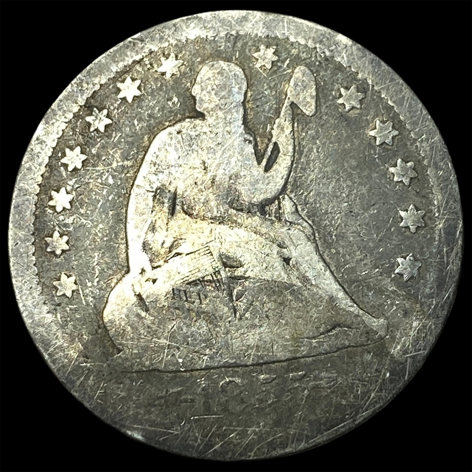 1842 Seated Liberty Quarter NICELY CIRCULATED: 1842 Seated Liberty Quarter NICELY CIRCULATED