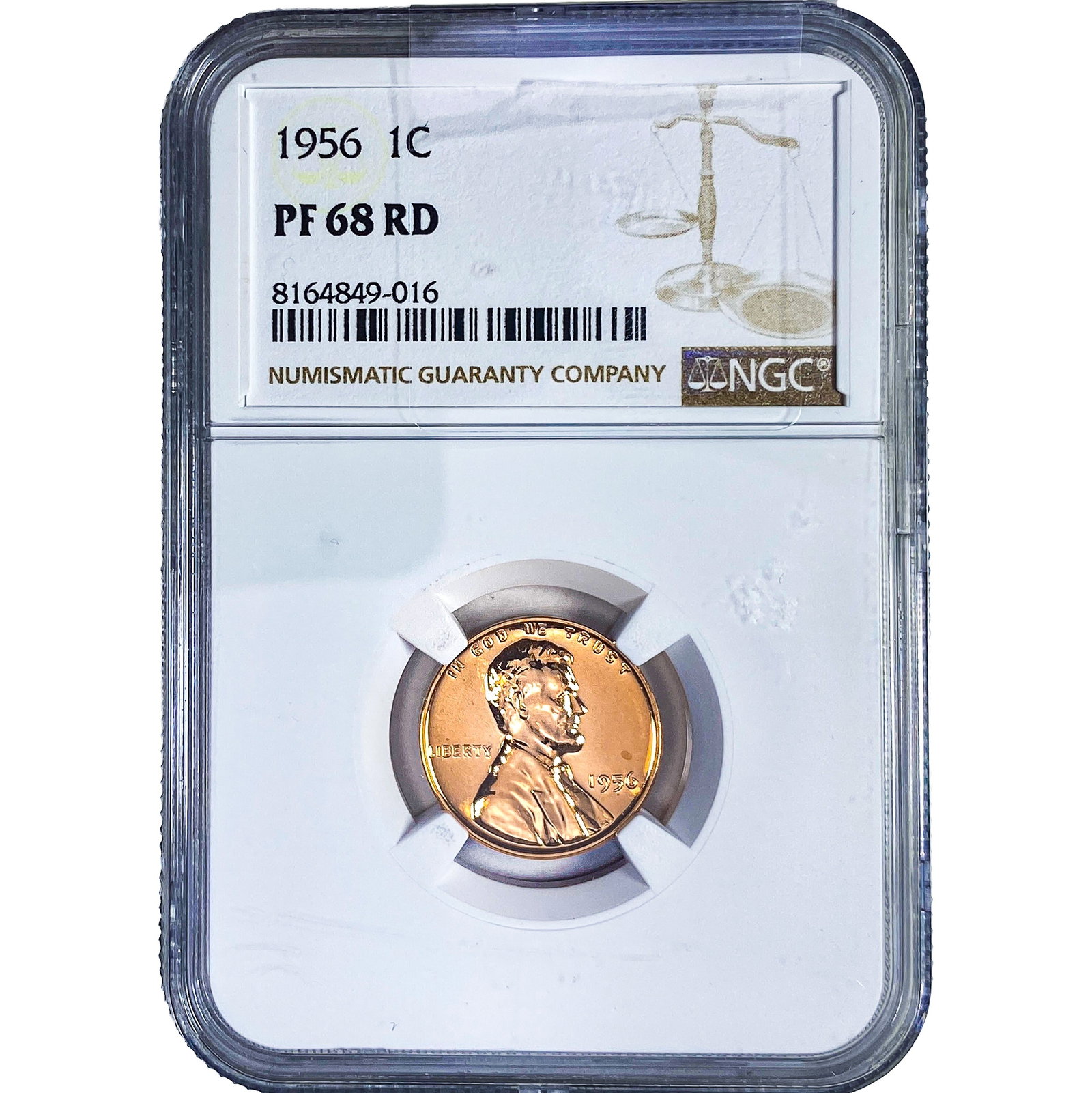 1956 Wheat Cent NGC PF68 RD: 1956 Wheat Cent NGC PF68 RD