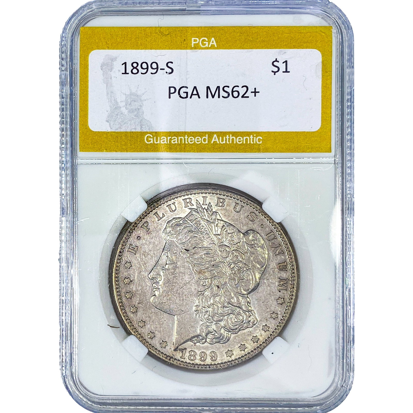 1899-S Morgan Silver Dollar PGA MS62+: 1899-S Morgan Silver Dollar PGA MS62+