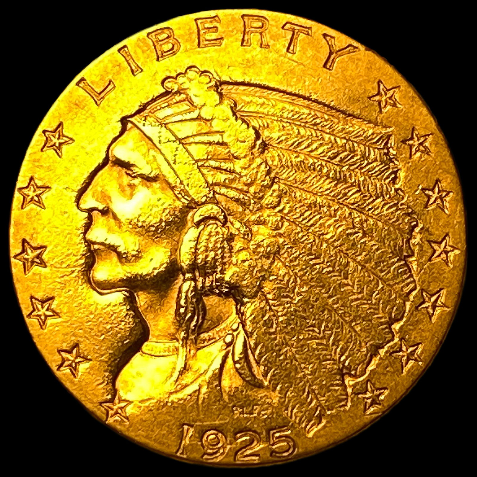 1925 Indian Head Gold $2.50 Quarter Eagle UNCIRCULATED: 1925 Indian Head Gold $2.50 Quarter Eagle UNCIRCULATED