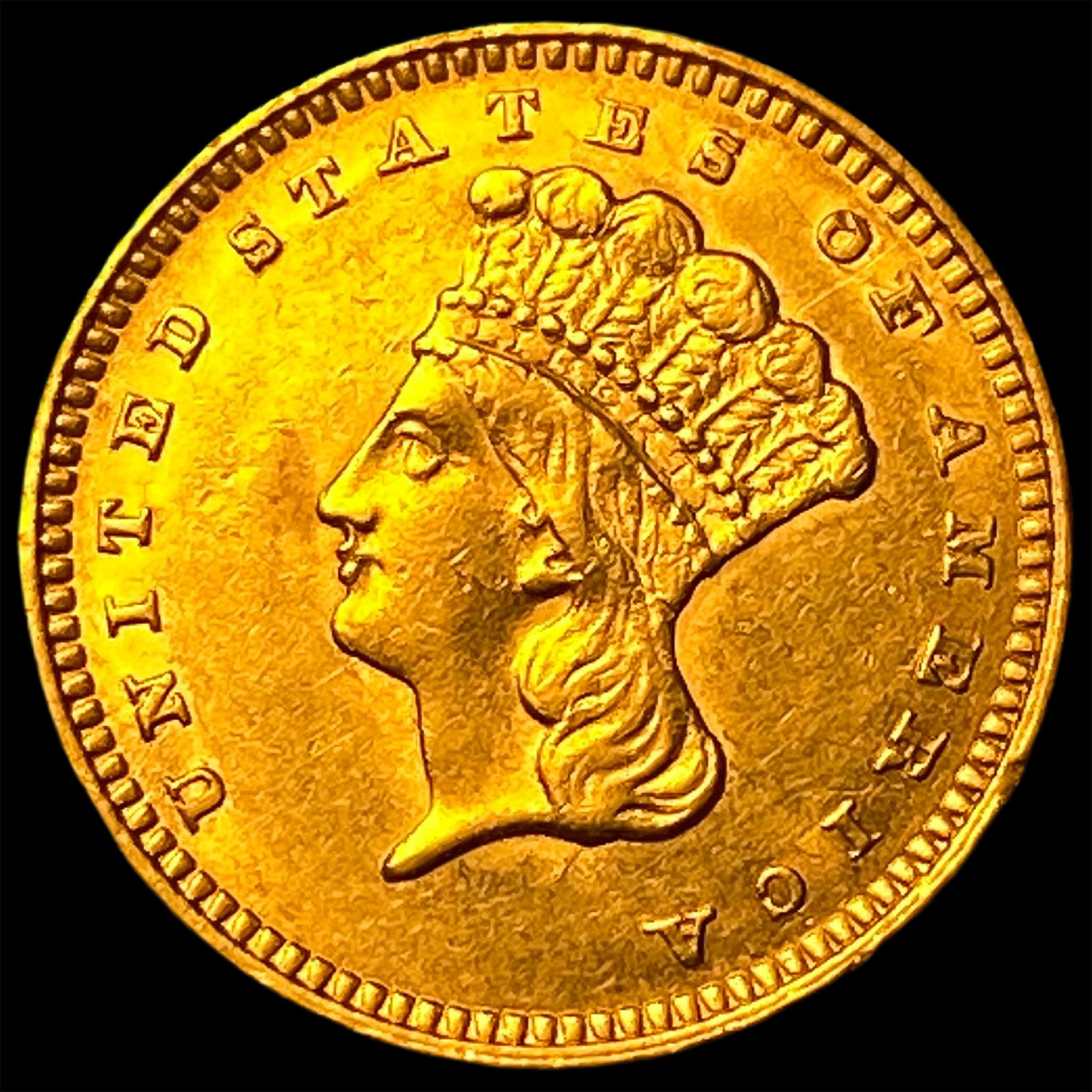 1862 Gold $1 Indian Princess Head UNCIRCULATED: 1862 Gold $1 Indian Princess Head UNCIRCULATED