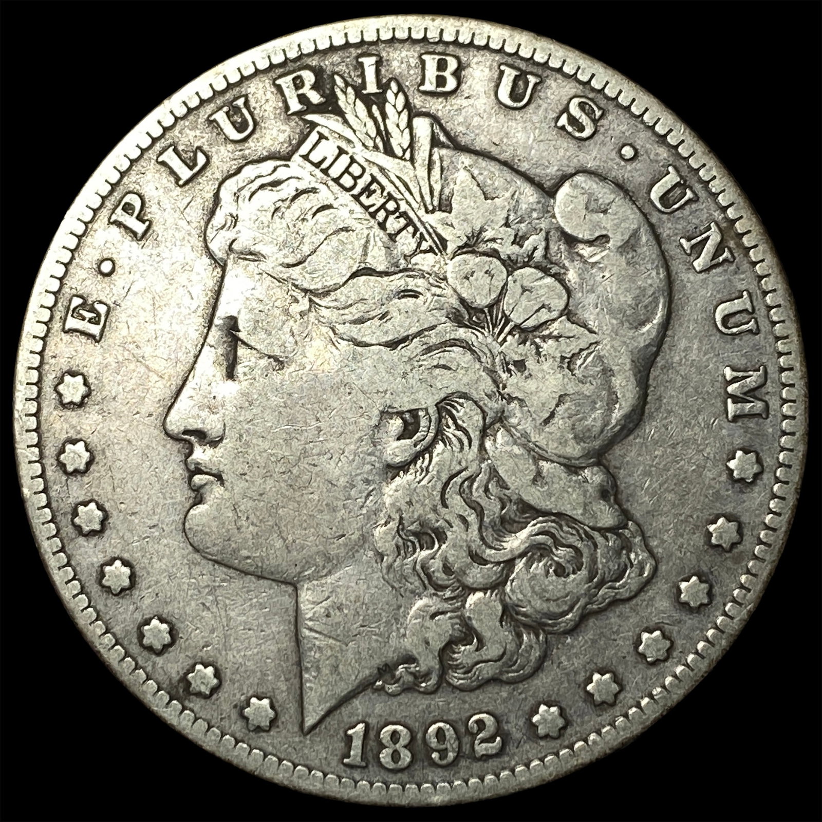 1892-S Silver Morgan Dollar NEARLY UNCIRCULATED (1 of 2)