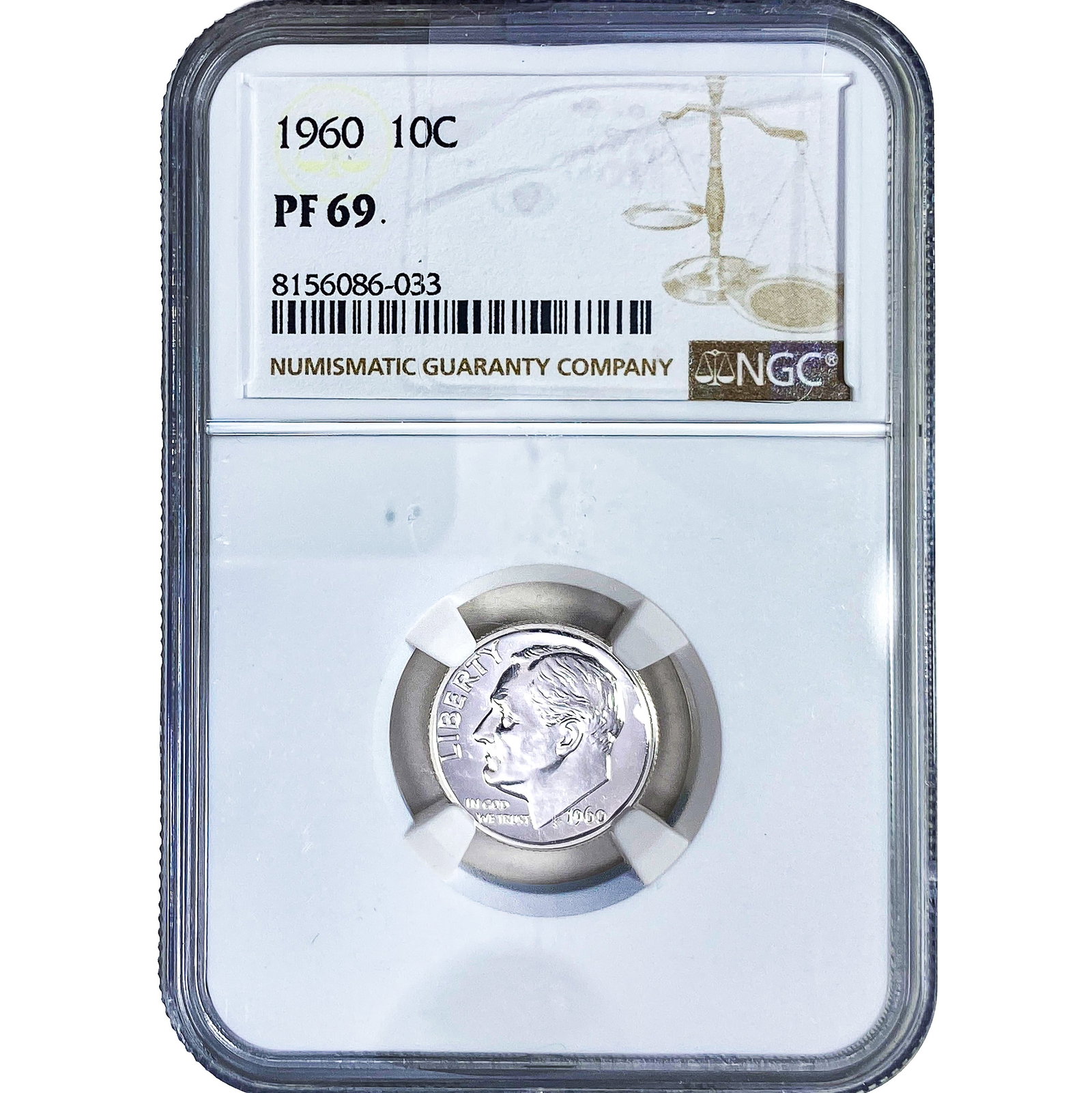 1960 Roosevelt Dime NGC PF69: 1960 Roosevelt Dime NGC PF69