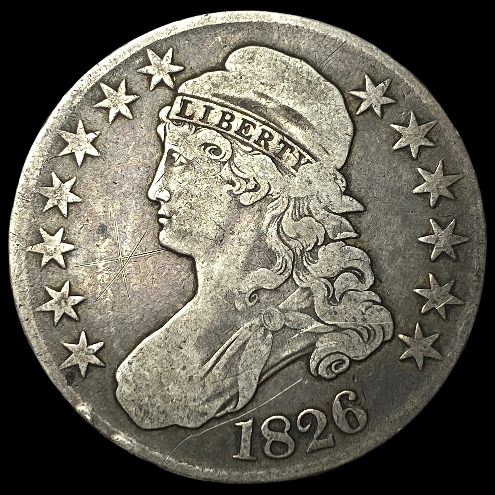 1826 Capped Bust Half Dollar LIGHTLY CIRCULATED: 1826 Capped Bust Half Dollar LIGHTLY CIRCULATED