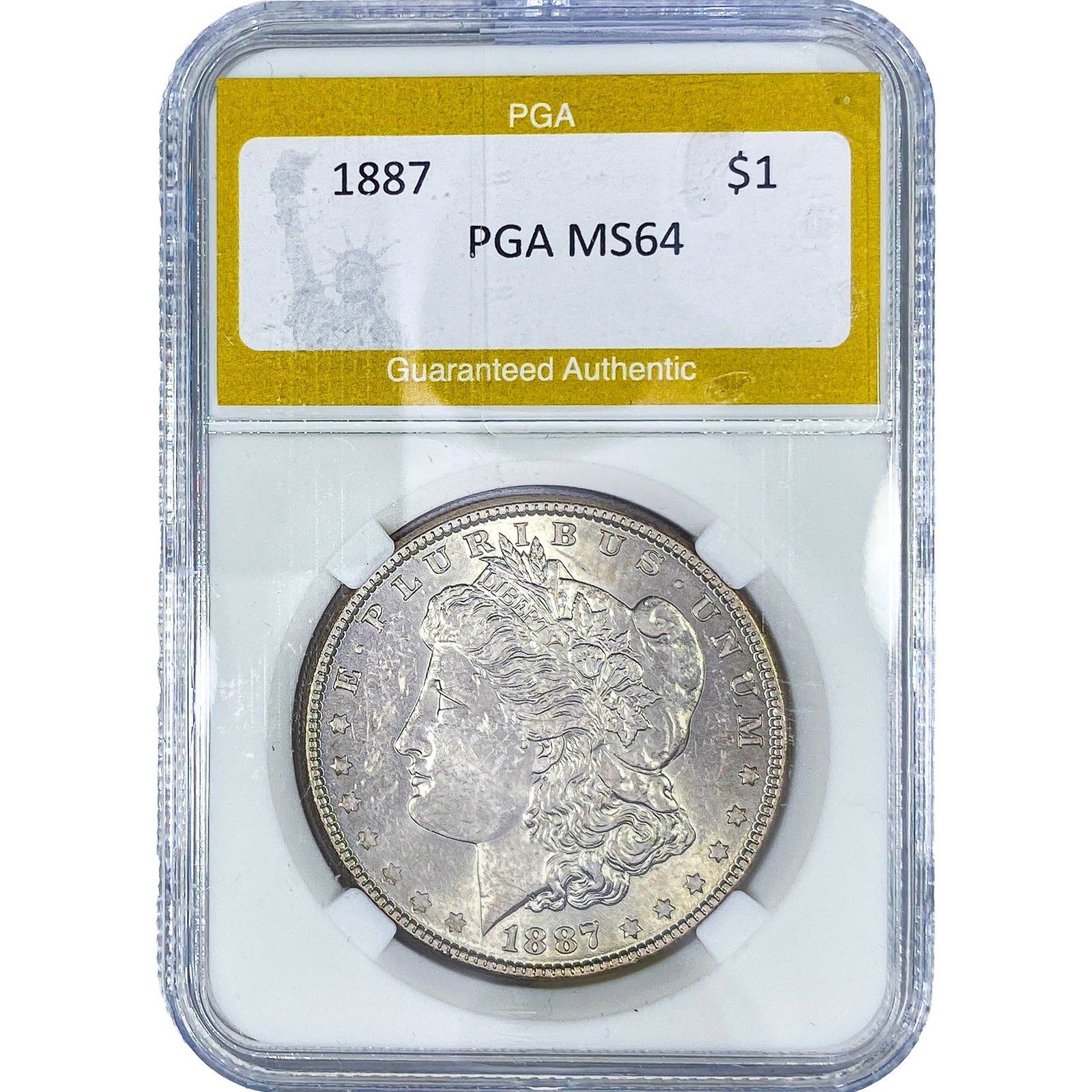 1887 Morgan Silver Dollar PGA MS64: 1887 Morgan Silver Dollar PGA MS64