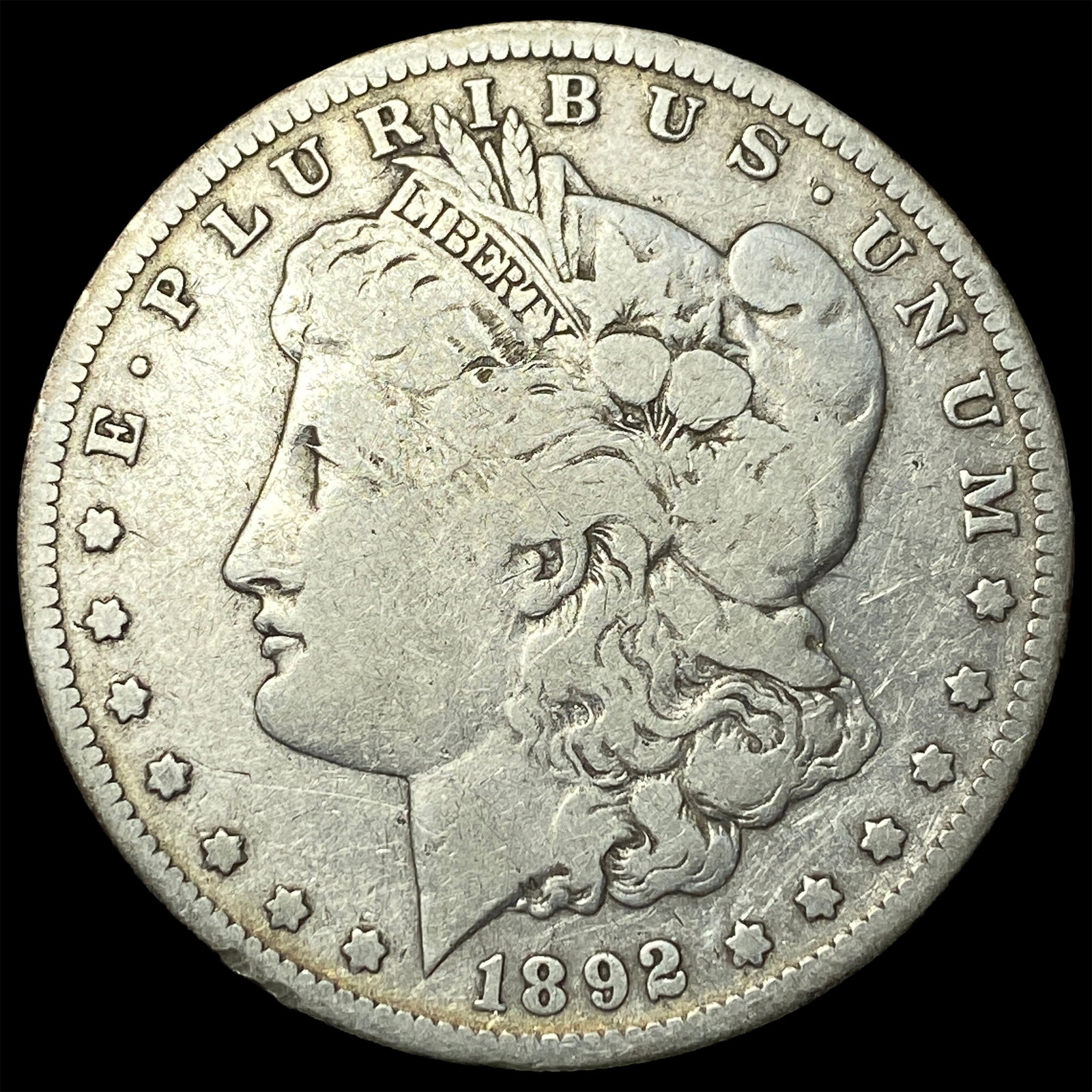 1892-S Silver Morgan Dollar LIGHTLY CIRCULATED: 1892-S Silver Morgan Dollar LIGHTLY CIRCULATED