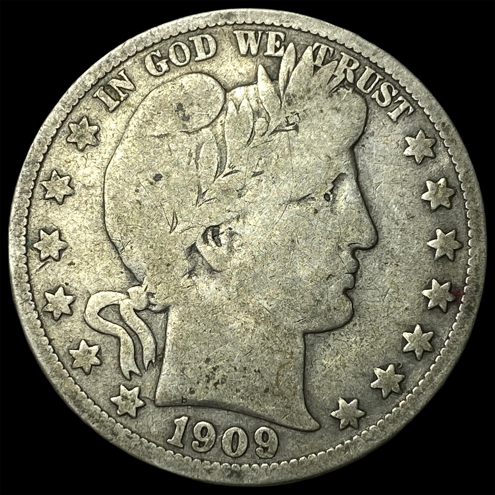 1909 Barber Half Dollar LIGHTLY CIRCULATED: 1909 Barber Half Dollar LIGHTLY CIRCULATED