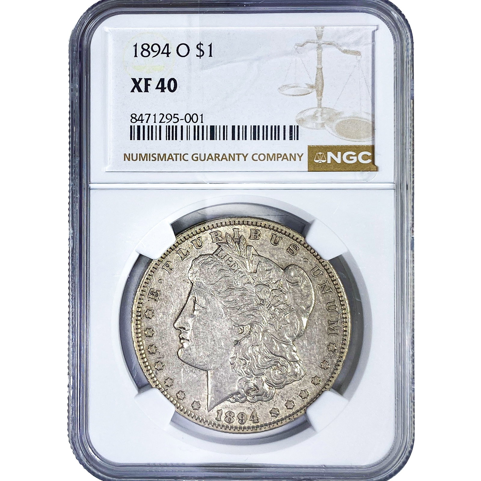 1894-O Morgan Silver Dollar NGC XF40: 1894-O Morgan Silver Dollar NGC XF40
