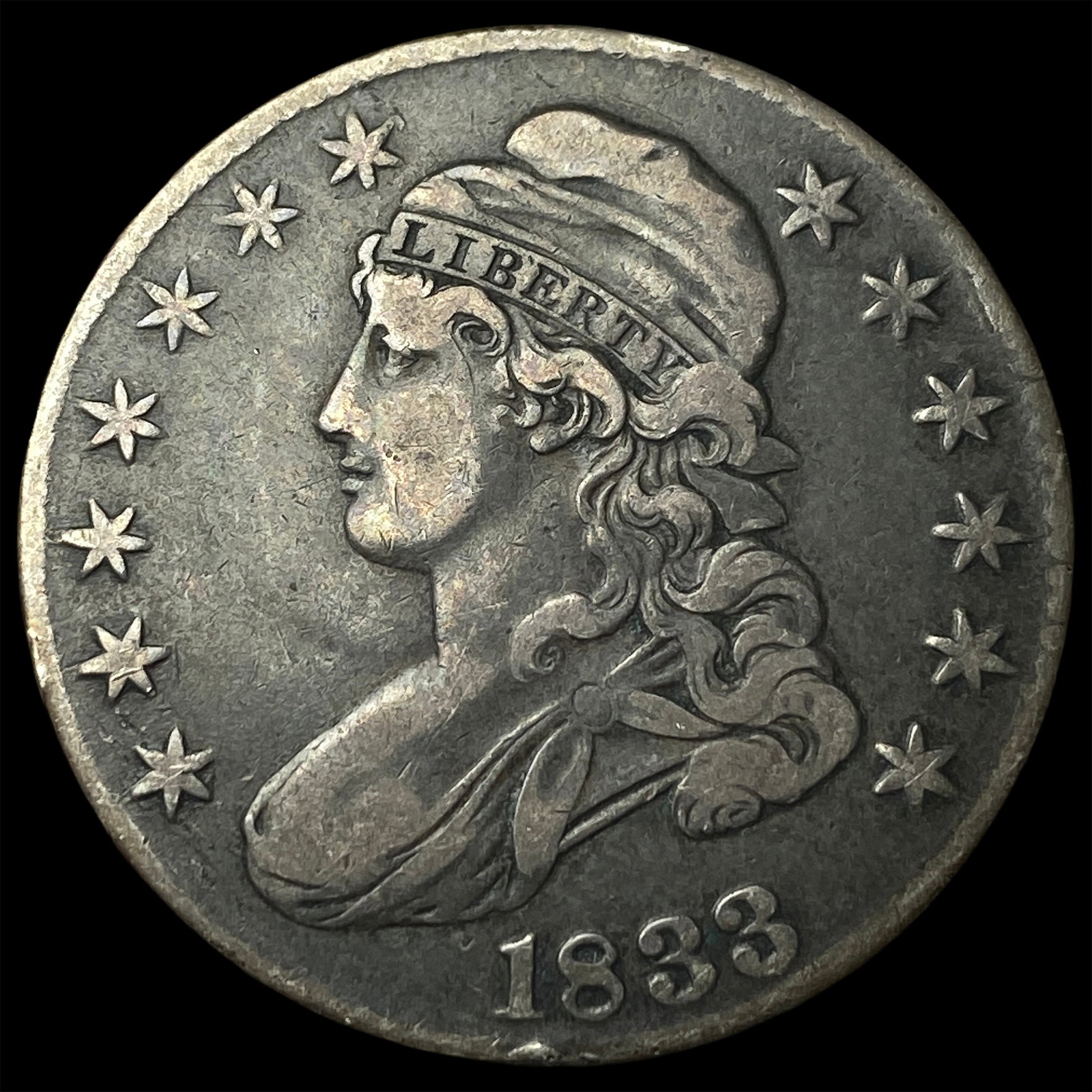 1833 Capped Bust Half Dollar NEARLY UNCIRCULATED (1 of 2)