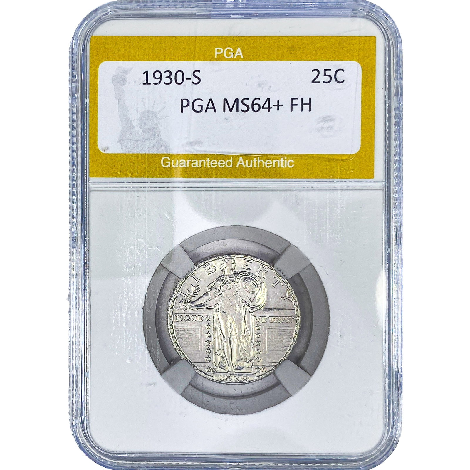 1930-S Standing Liberty Quarter PGA MS64+ FH: 1930-S Standing Liberty Quarter PGA MS64+ FH
