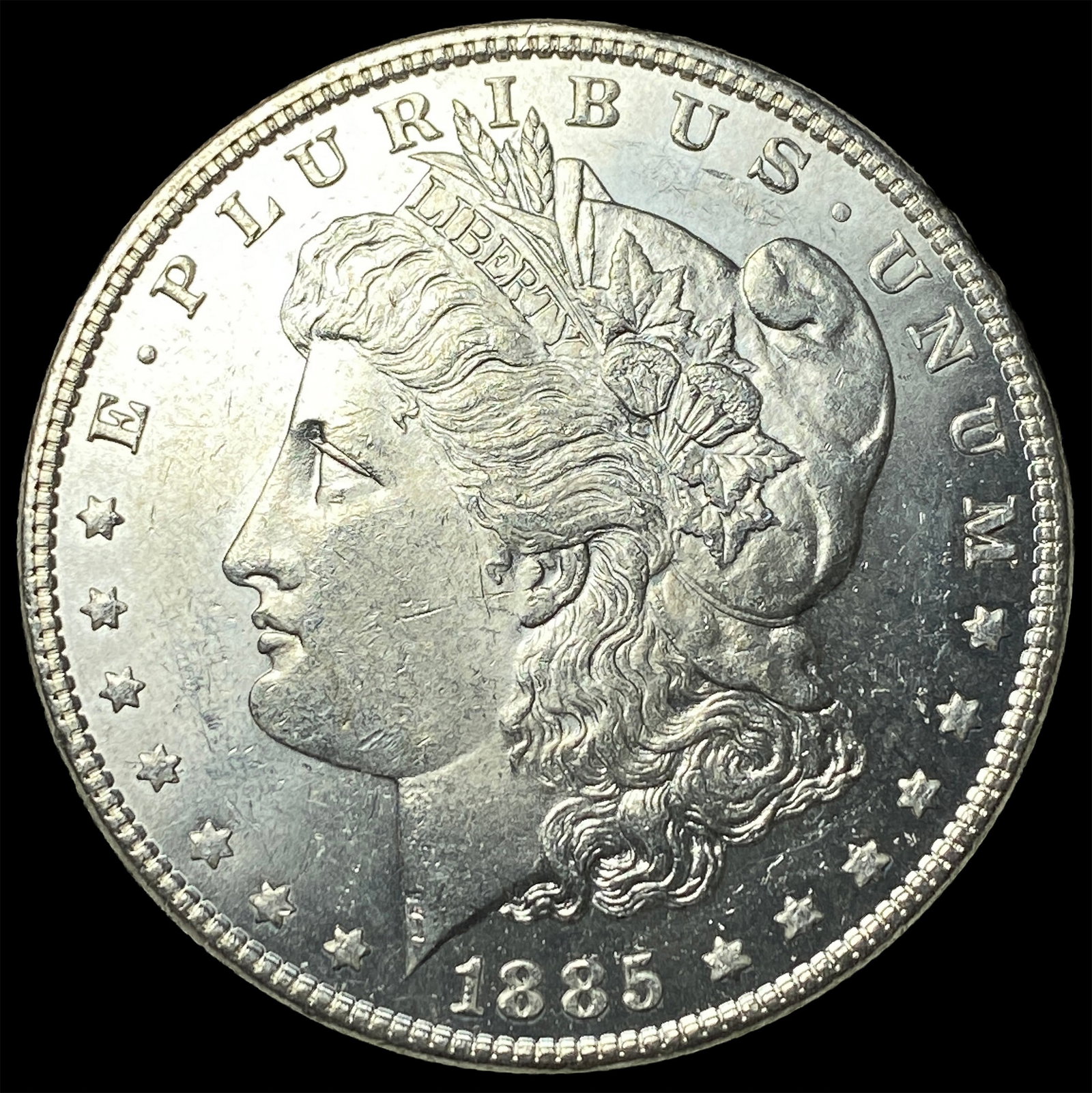 1885 Morgan Silver Dollar GEM BU: 1885 Morgan Silver Dollar GEM BU