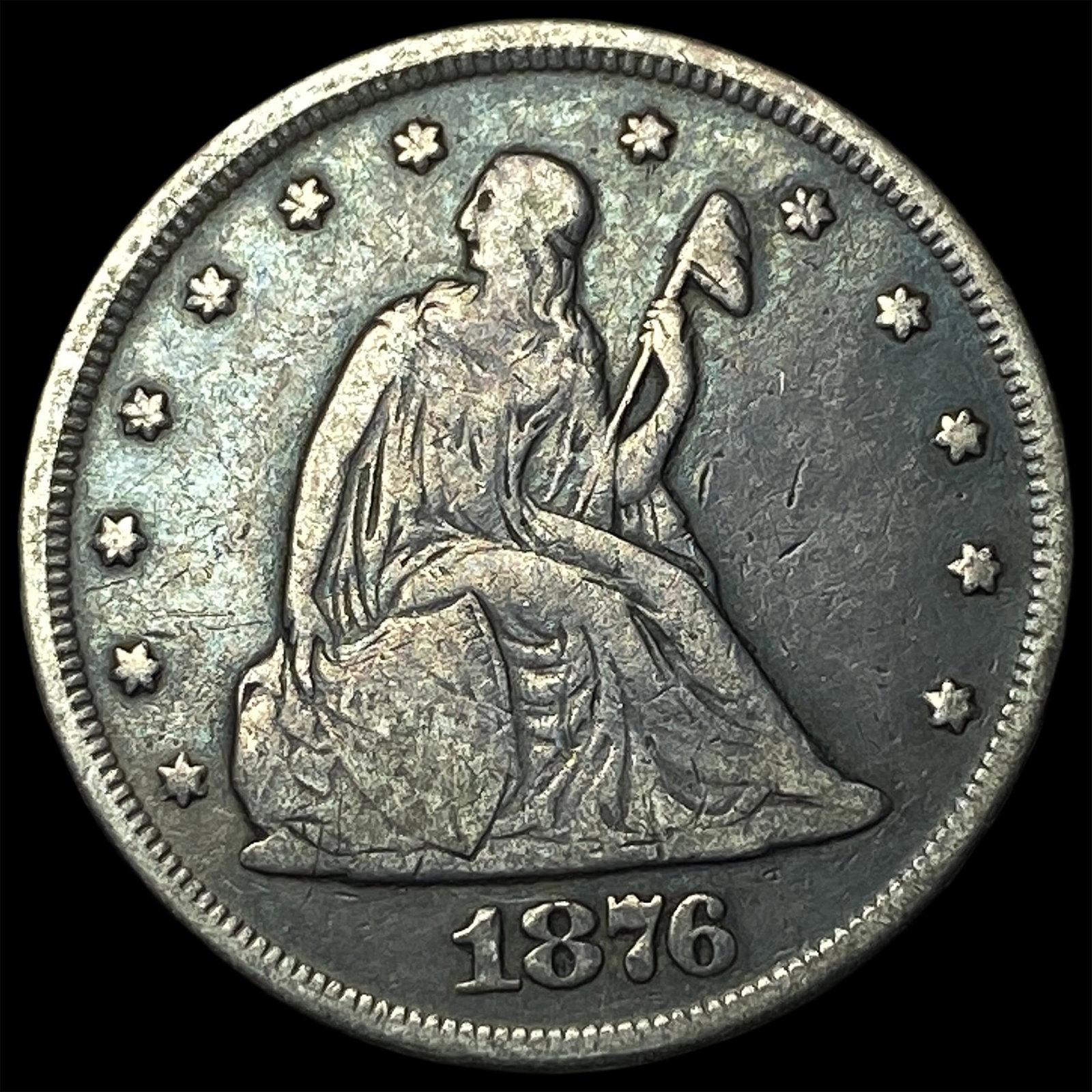 1876-S Silver Twenty Cents NEARLY UNCIRCULATED: 1876-S Silver Twenty Cents NEARLY UNCIRCULATED