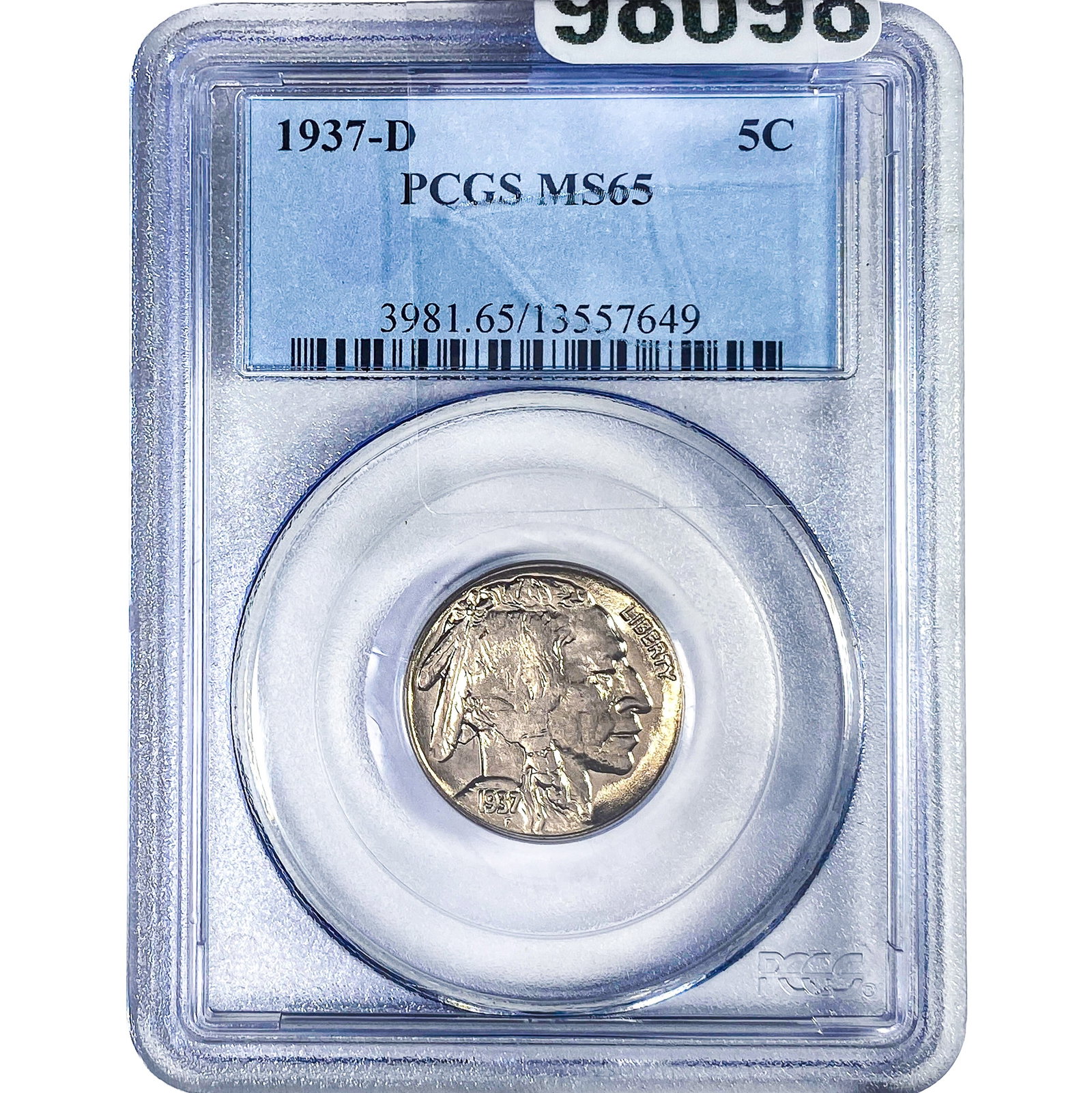 1937-D Buffalo Nickel PCGS MS65: 1937-D Buffalo Nickel PCGS MS65