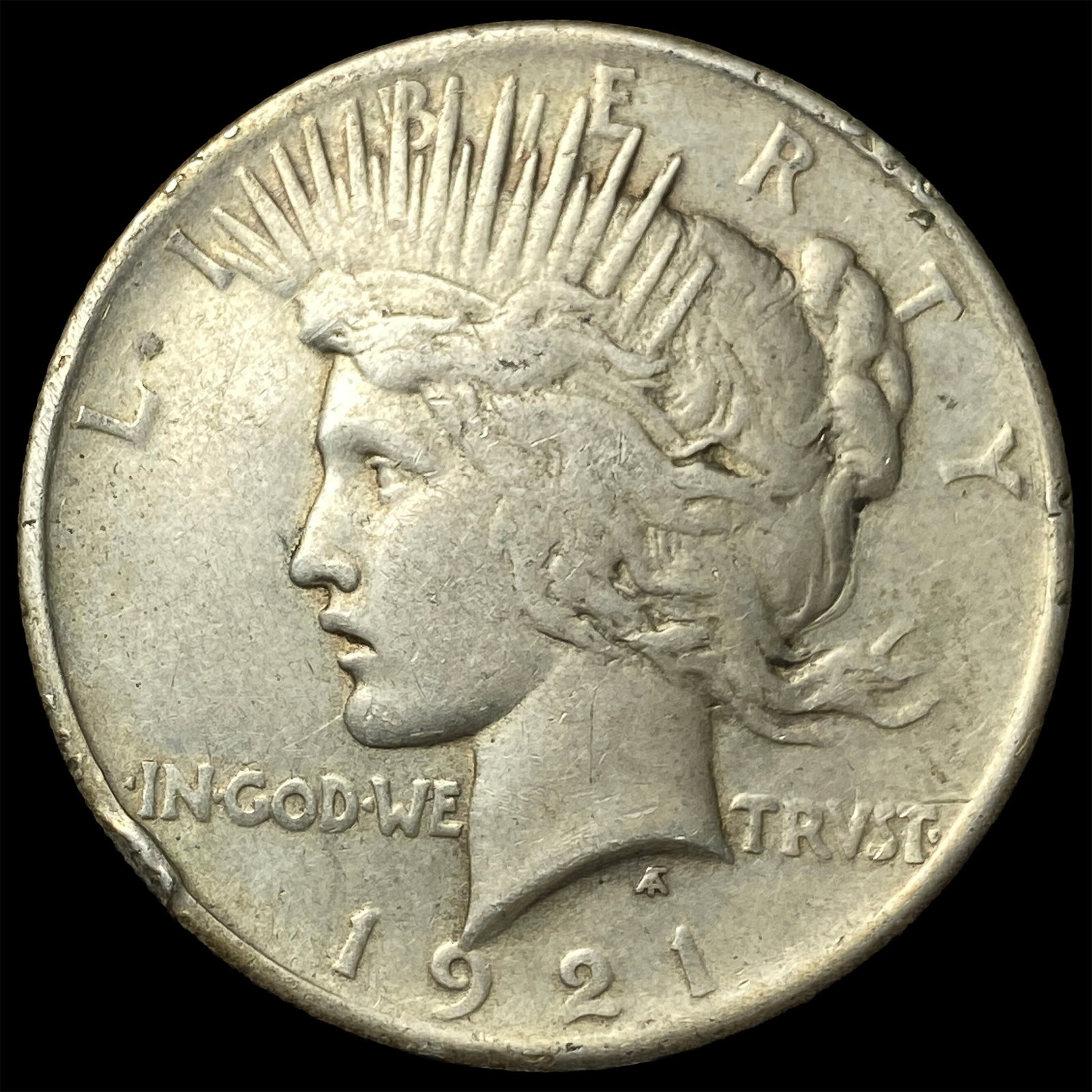 1921 Silver Peace Dollar NEARLY UNCIRCULATED (1 of 2)
