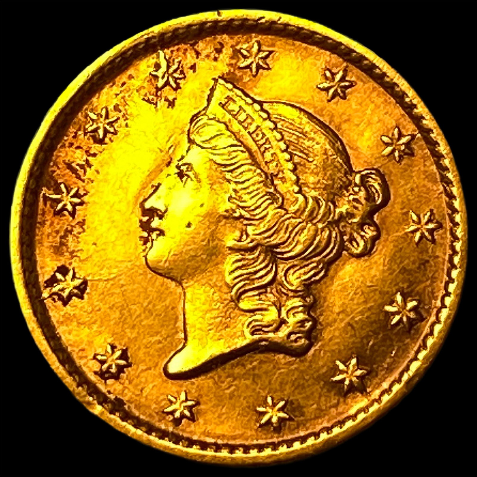 1854 $1 Gold Dollar Type 1 UNCIRCULATED: 1854 $1 Gold Dollar Type 1 UNCIRCULATED