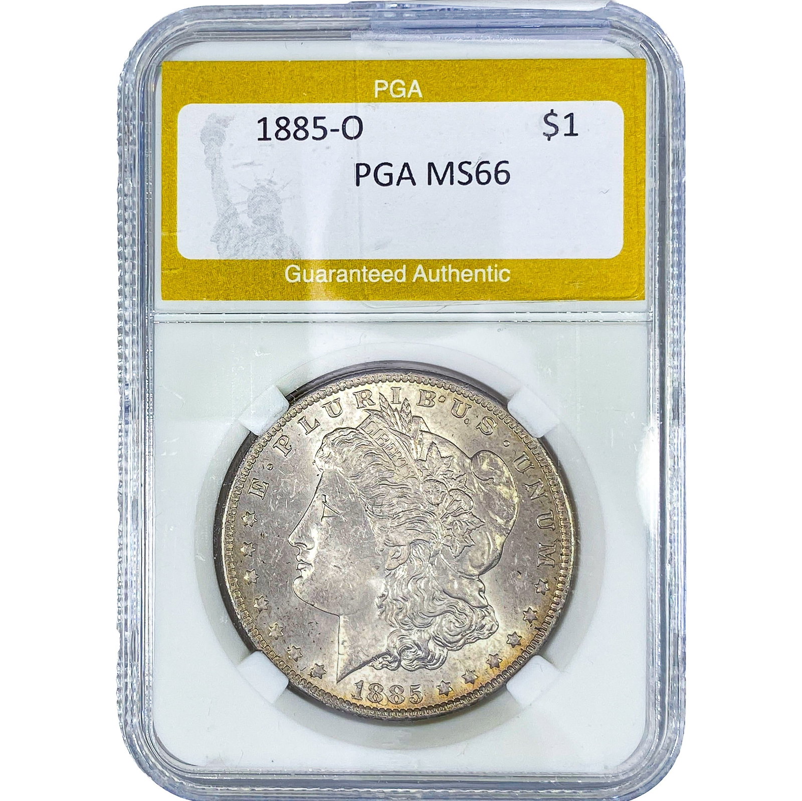 1885-O Morgan Silver Dollar PGA MS66: 1885-O Morgan Silver Dollar PGA MS66