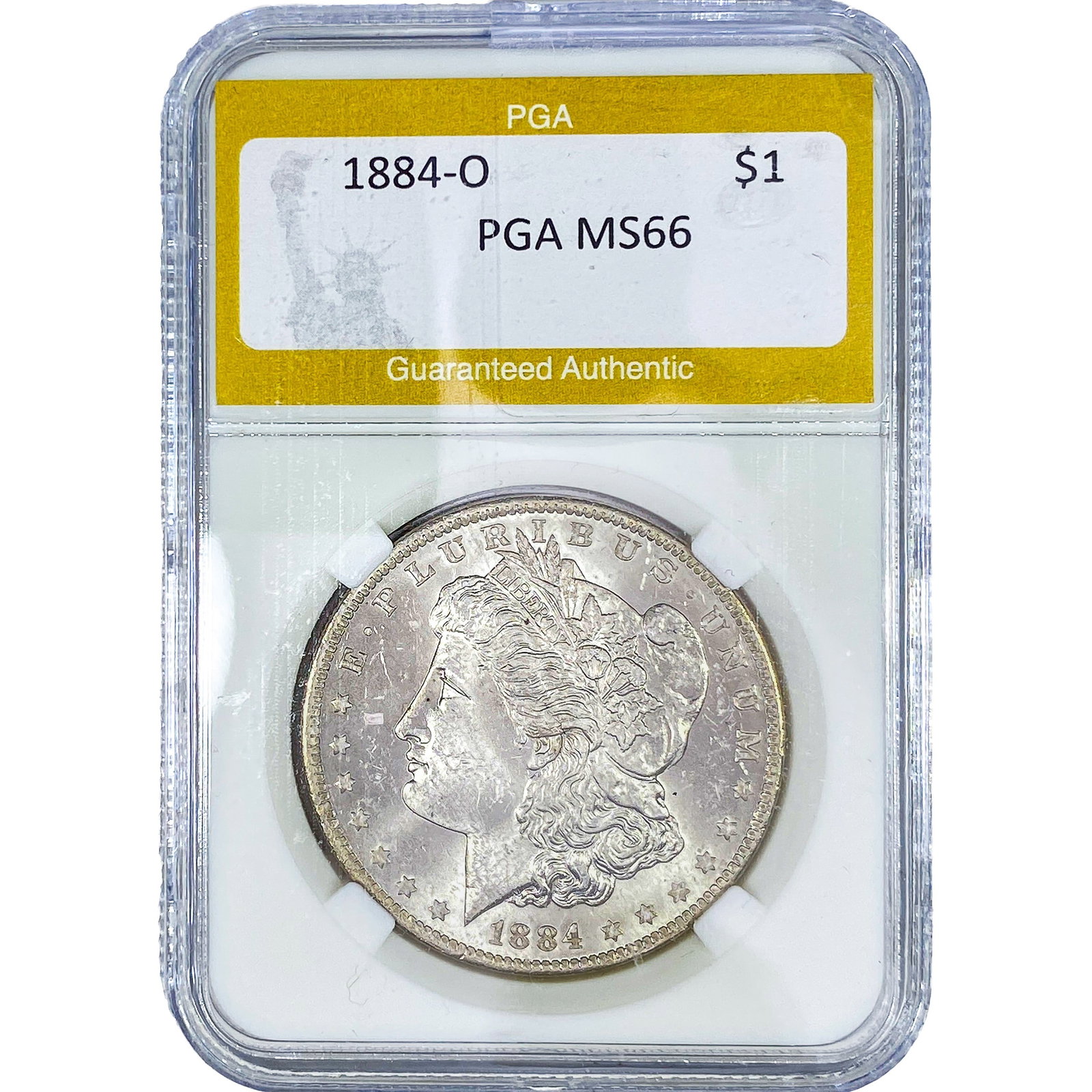 1884-O Morgan Silver Dollar PGA MS66: 1884-O Morgan Silver Dollar PGA MS66