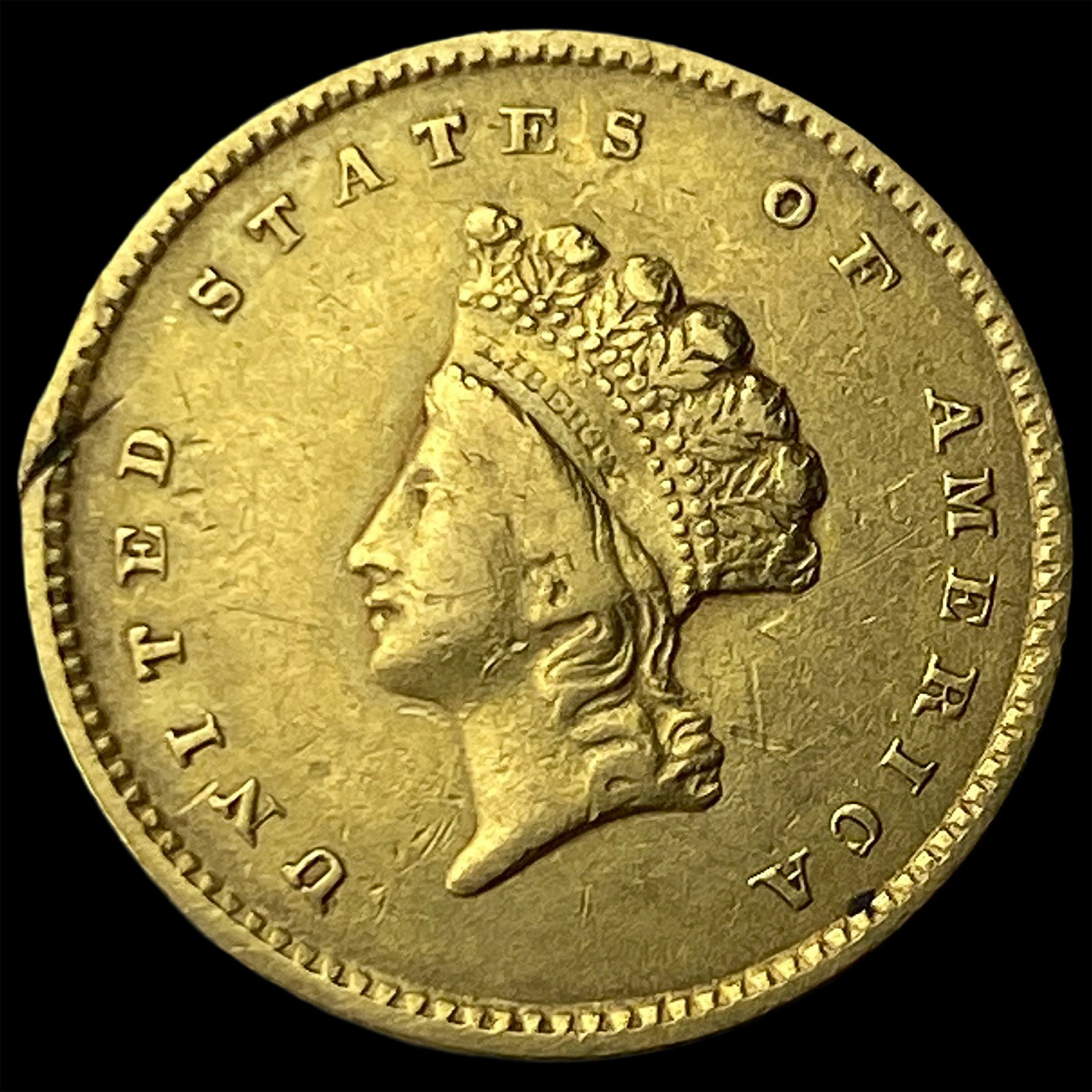 1854 Gold $1 Indian Head Type 2 HIGH GRADE: 1854 Gold $1 Indian Head Type 2 HIGH GRADE
