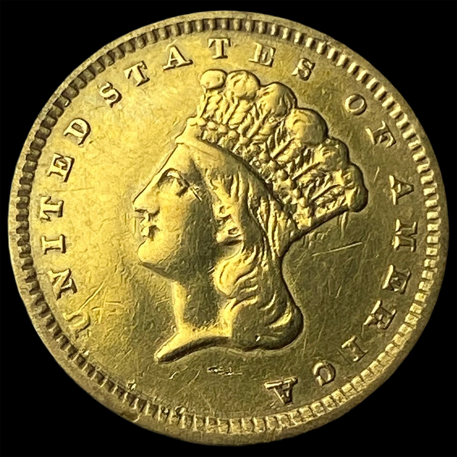 1856 Gold $1 Indian Princess Head Type 2 UNCIRCULATED: 1856 Gold $1 Indian Princess Head Type 2 UNCIRCULATED