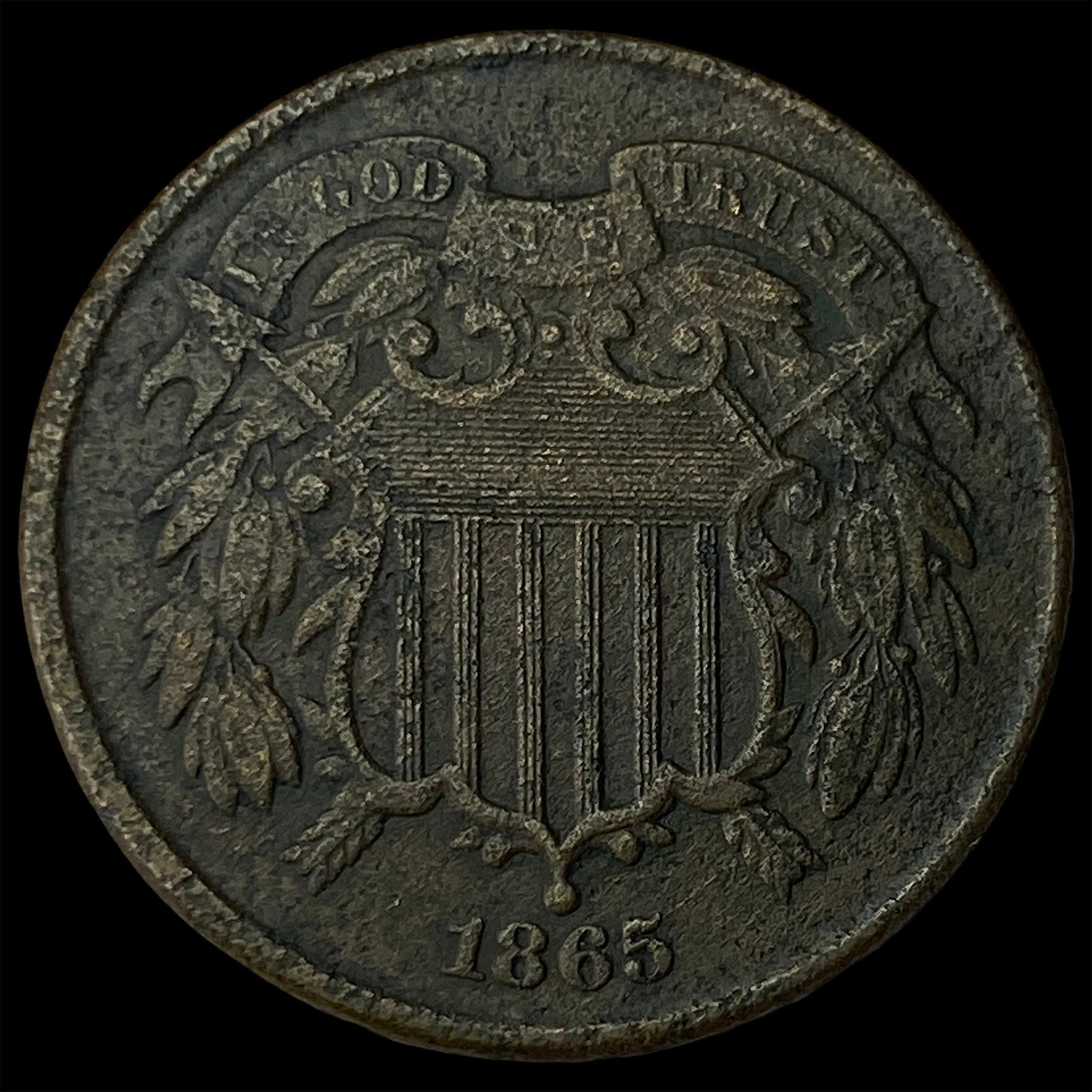 1865 Two-Cent Piece CLOSELY UNCIRCULATED (1 of 2)