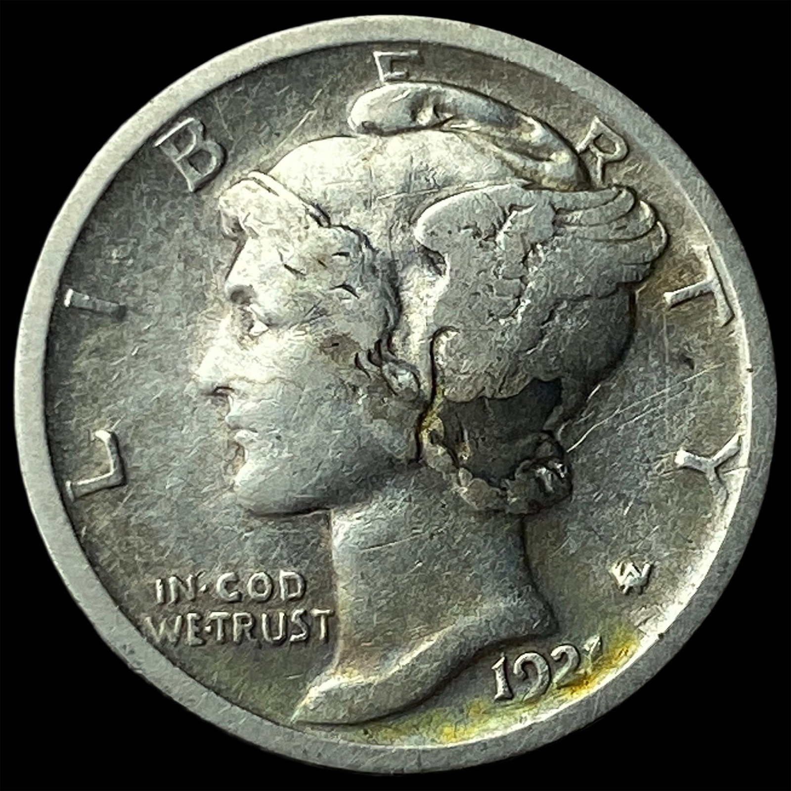 1921 Silver Mercury Dime LIGHTLY CIRCULATED: 1921 Silver Mercury Dime LIGHTLY CIRCULATED