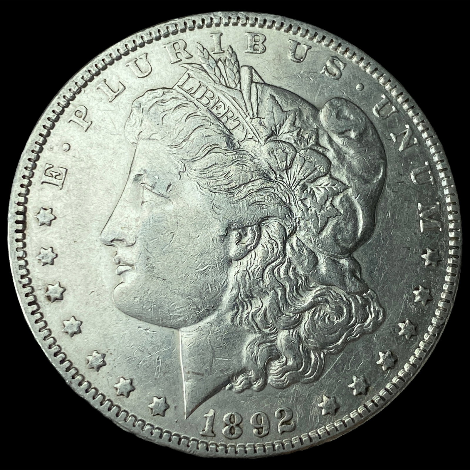 1892-S Silver Morgan Dollar CLOSELY UNCIRCULATED: 1892-S Silver Morgan Dollar CLOSELY UNCIRCULATED