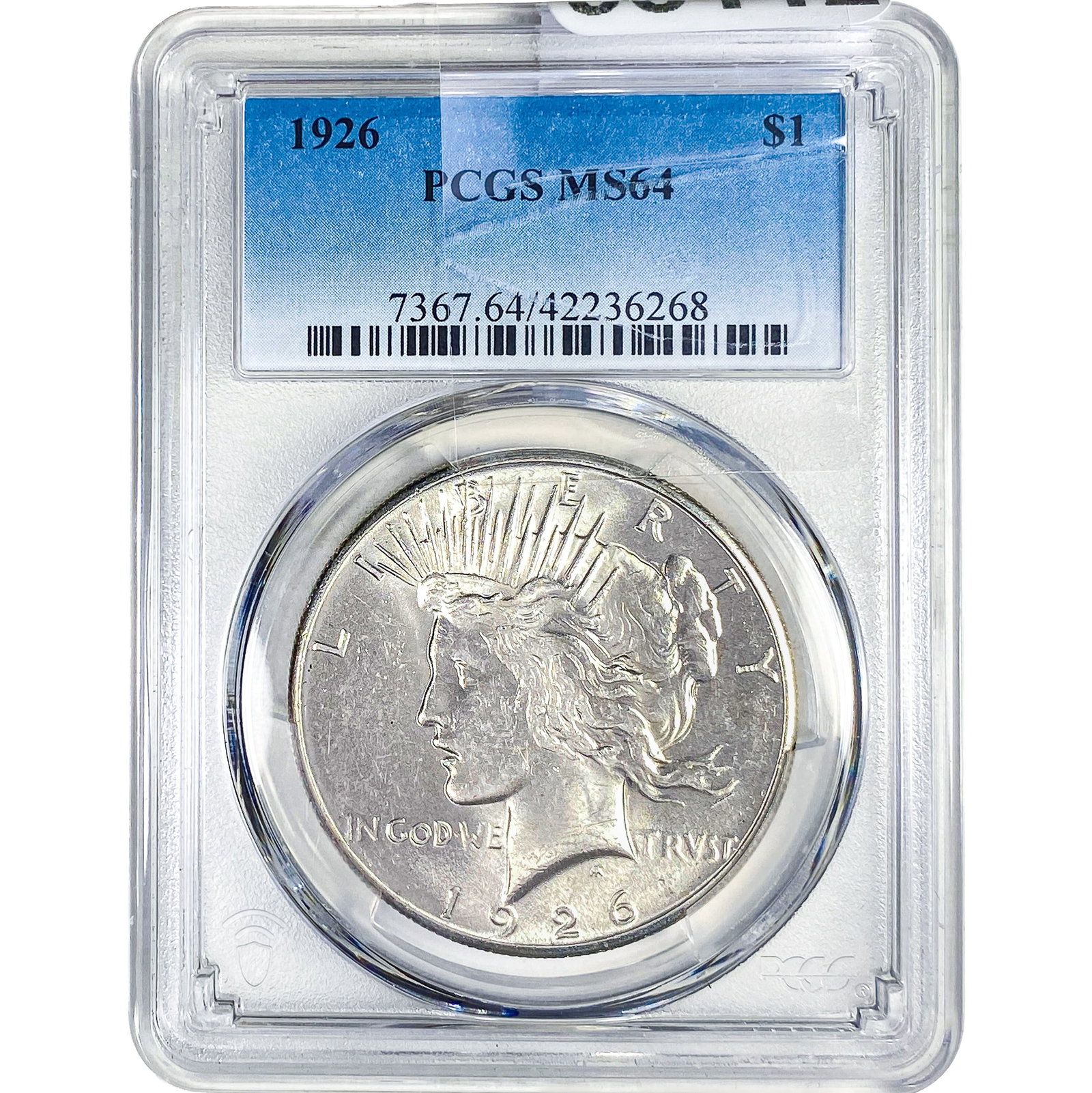 1926 Silver Peace Dollar PCGS MS64: 1926 Silver Peace Dollar PCGS MS64