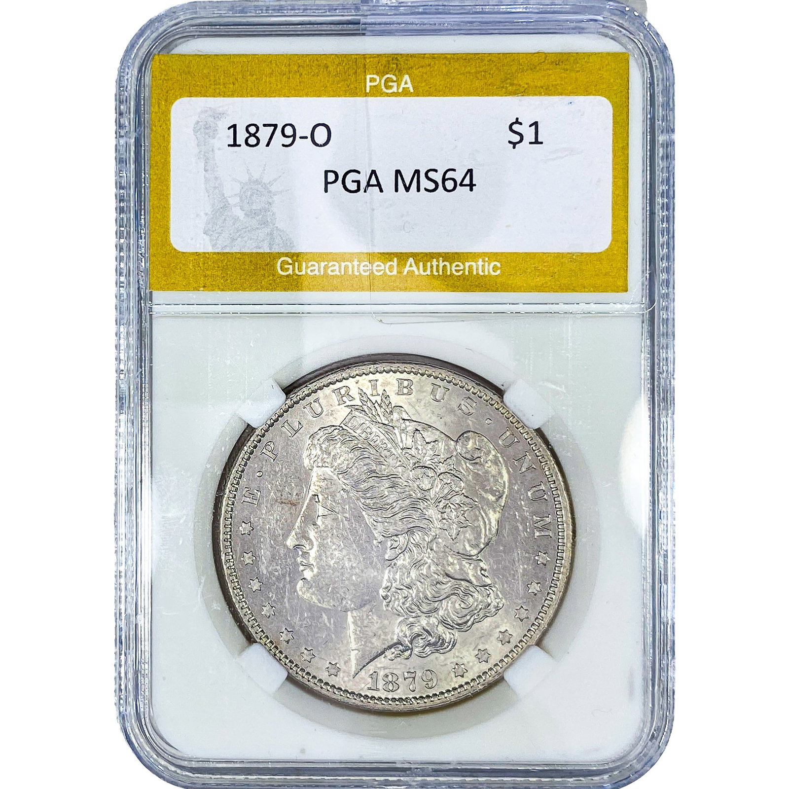 1879-O Morgan Silver Dollar PGA MS64: 1879-O Morgan Silver Dollar PGA MS64
