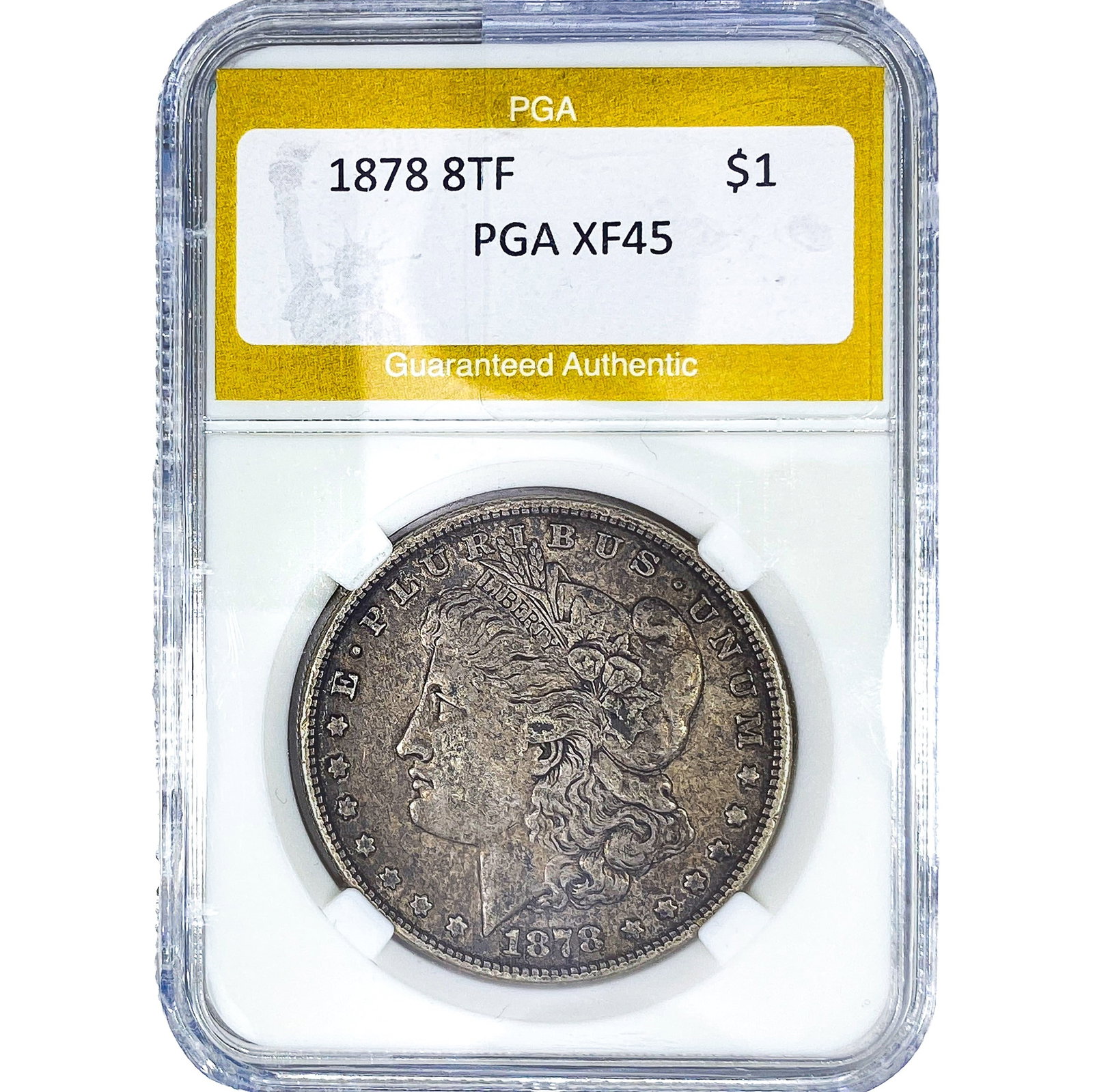 1878 8TF Morgan Silver Dollar PGA ZF45: 1878 8TF Morgan Silver Dollar PGA ZF45