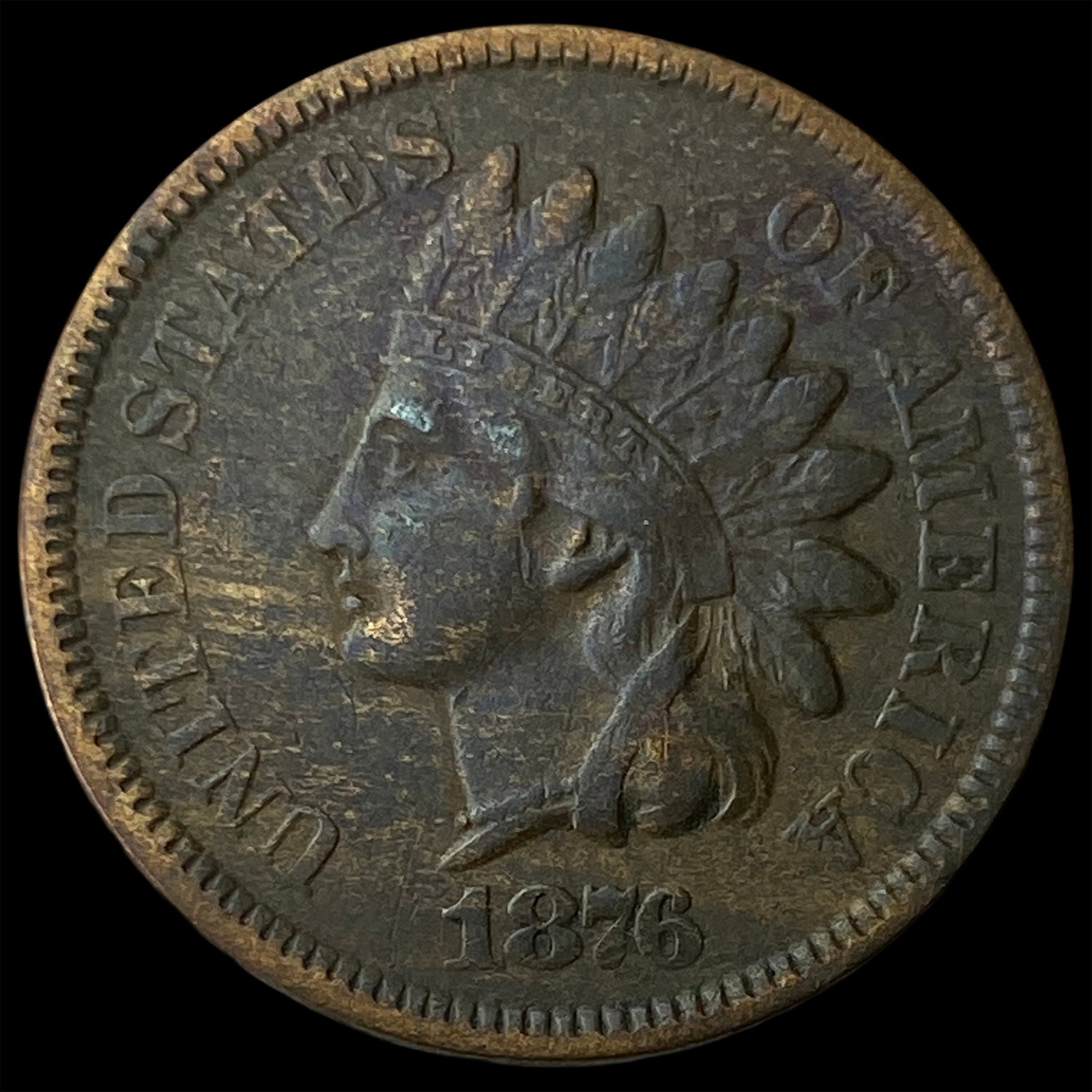 1876 Indian Head Cent CLOSELY UNCIRCULATED: 1876 Indian Head Cent CLOSELY UNCIRCULATED