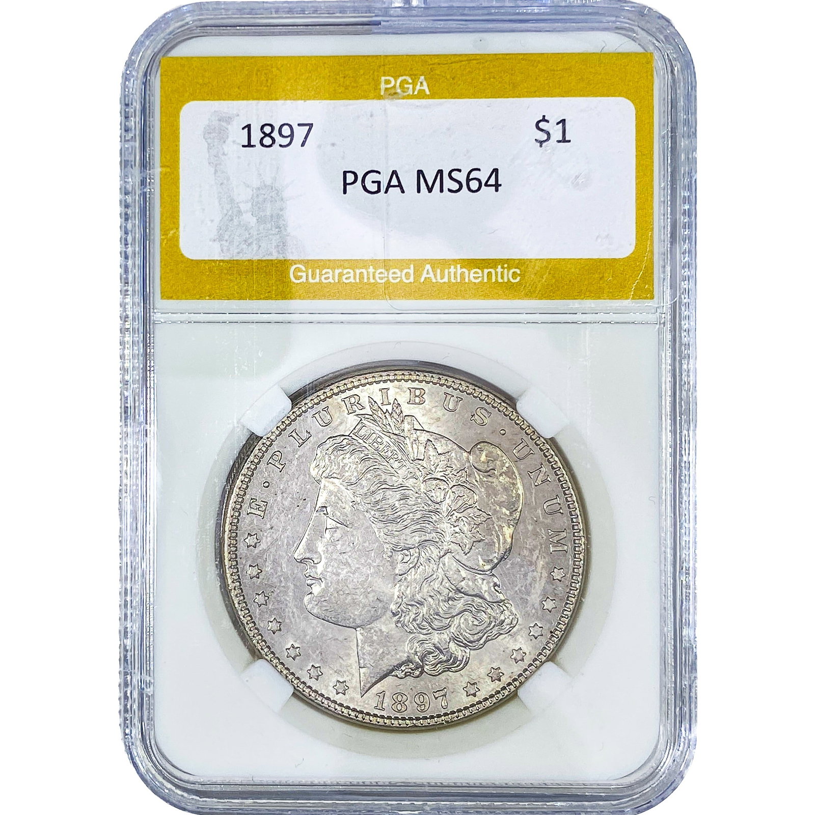 1897 Morgan Silver Dollar PGA MS64: 1897 Morgan Silver Dollar PGA MS64