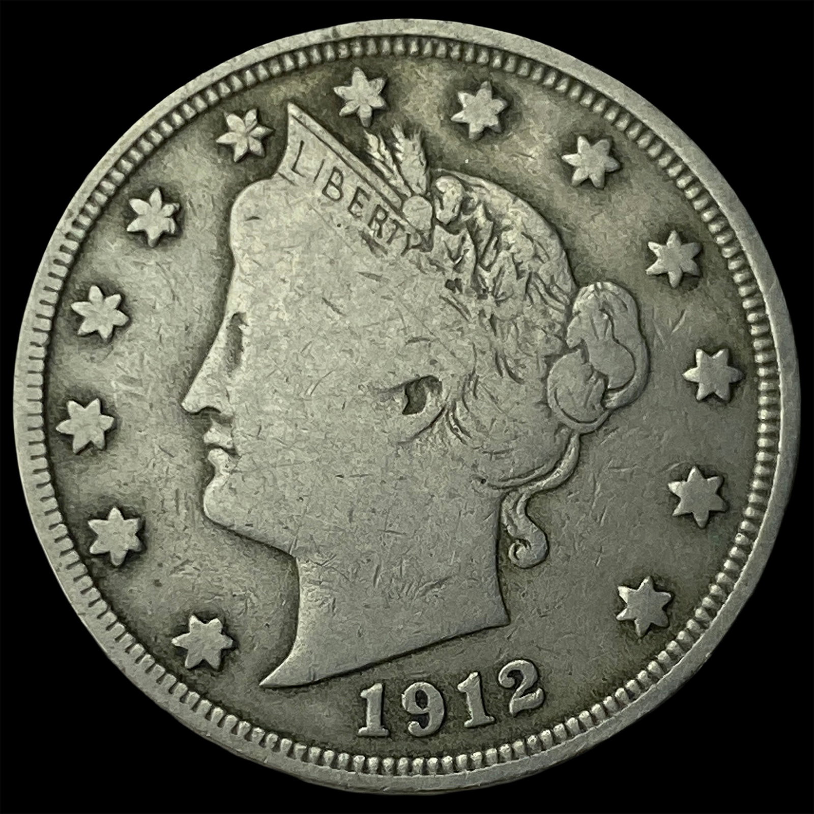1912 Liberty Head Nickel LIGHTLY CIRCULATED: 1912 Liberty Head Nickel LIGHTLY CIRCULATED