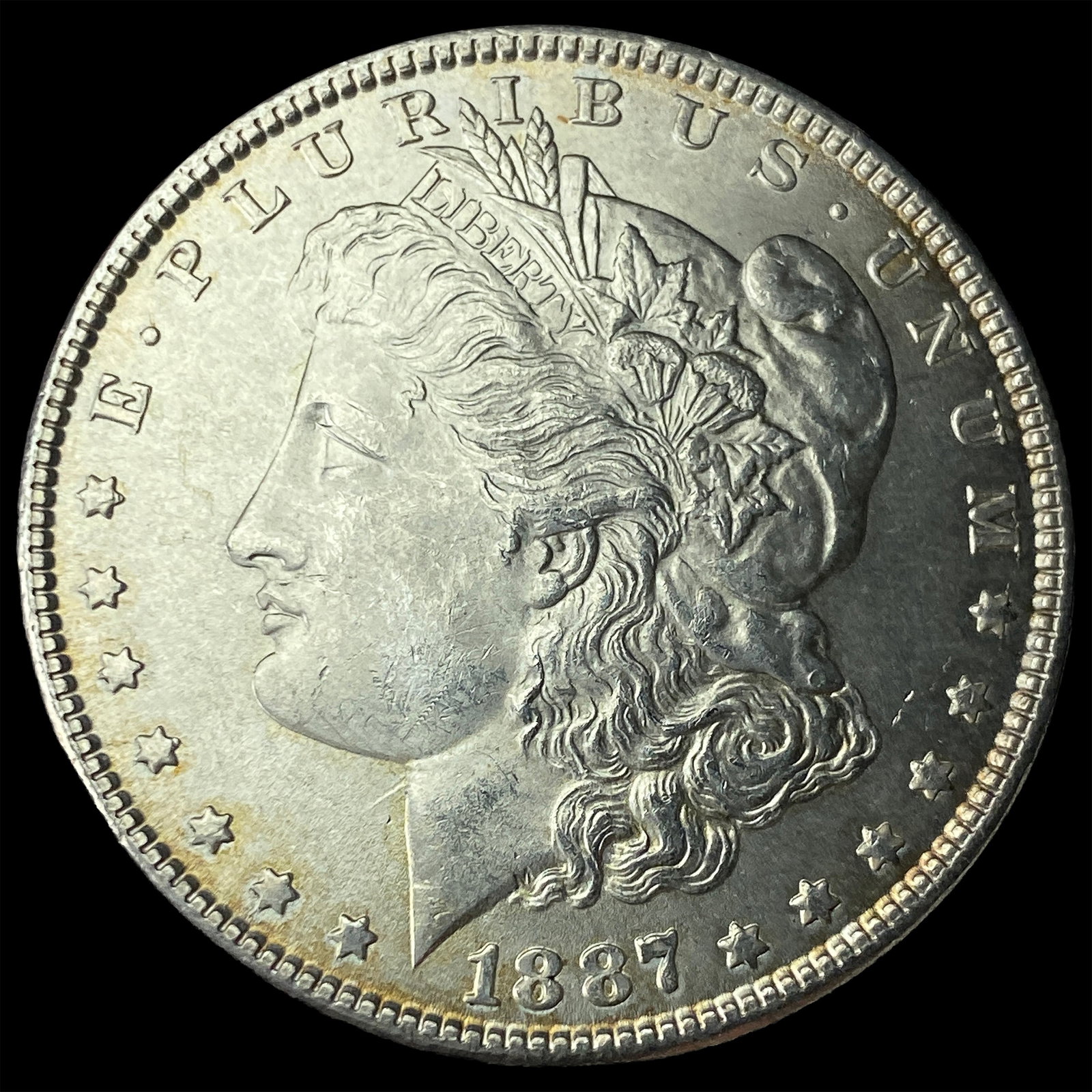 1887 Morgan Silver Dollar GEM BU: 1887 Morgan Silver Dollar GEM BU